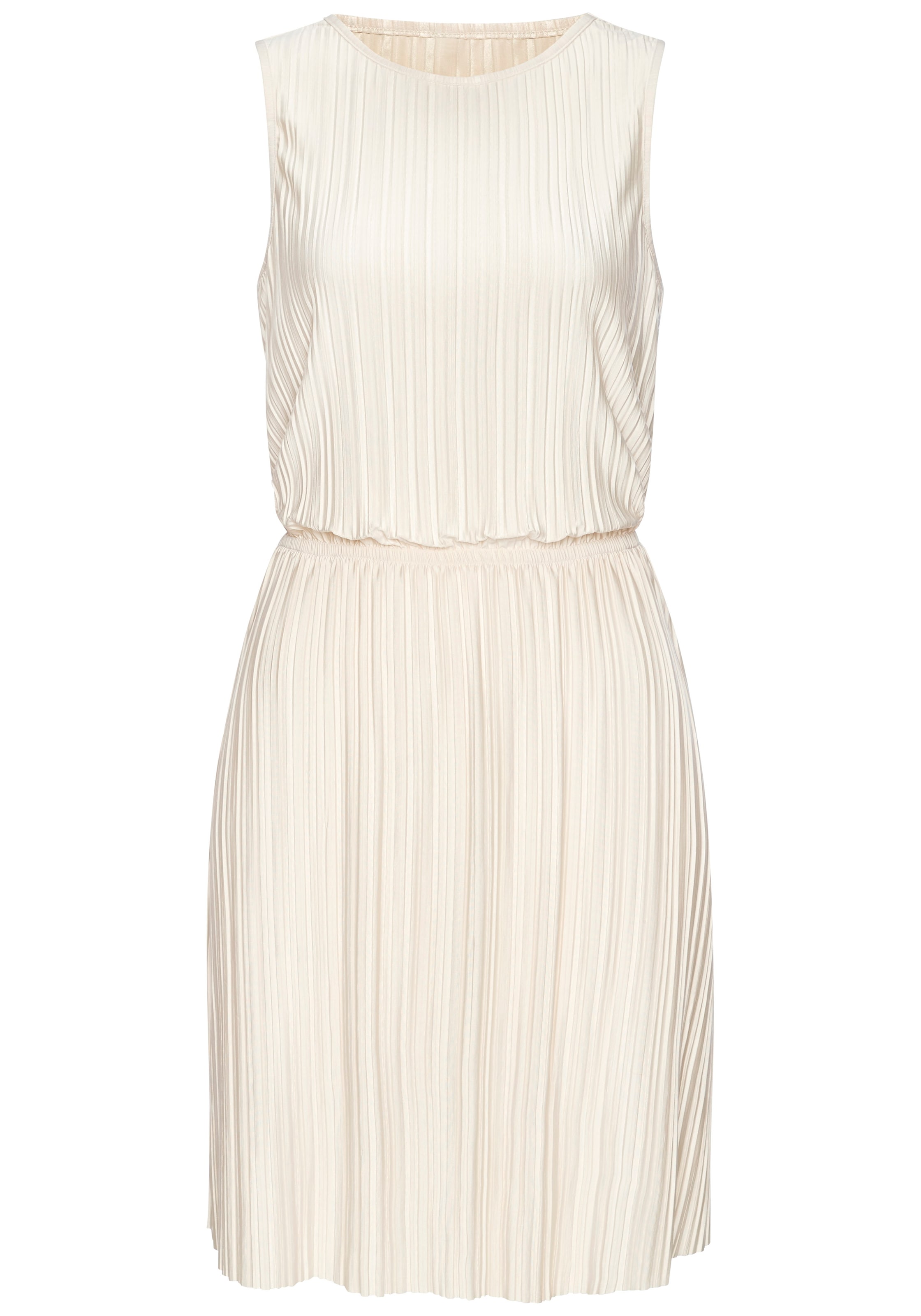 LASCANA Robe plissée »aus schimmernder Ware« Sans poches robe de fête, robe d'été festive, robe cocktail