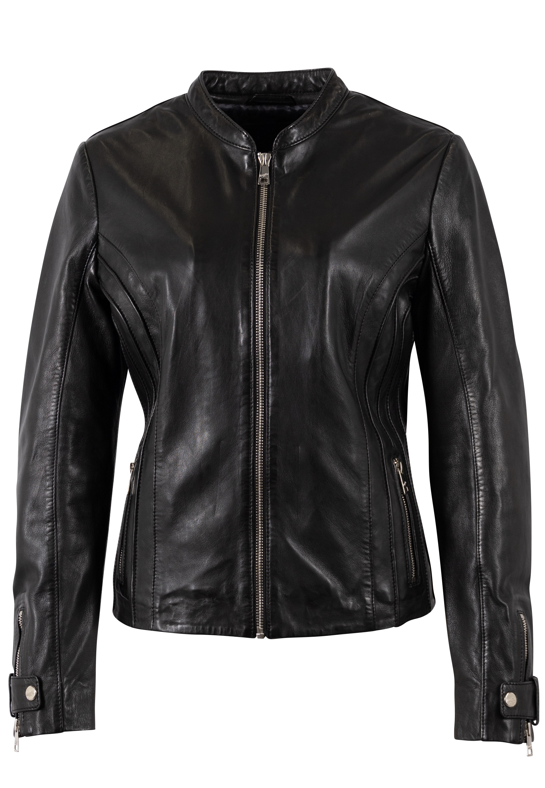 Mauritius Veste en cuir »MWLuciana« avec col montant court