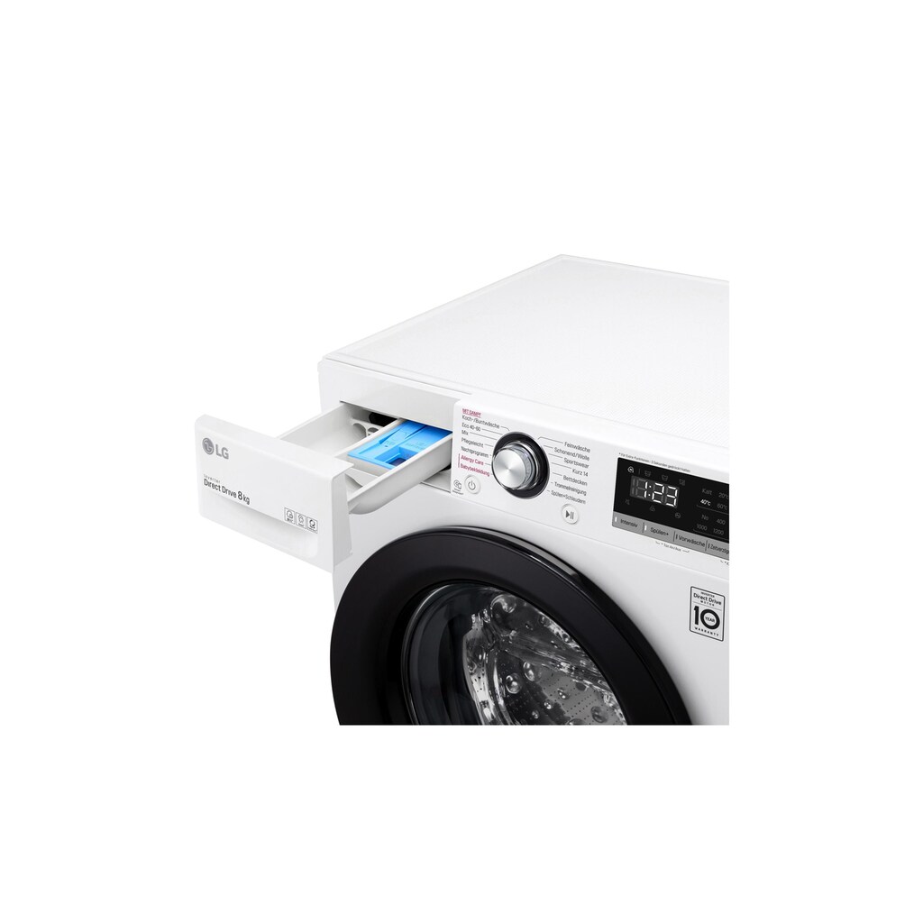 LG Waschmaschine, F4WV308SB, 8 kg, 1400 U/min