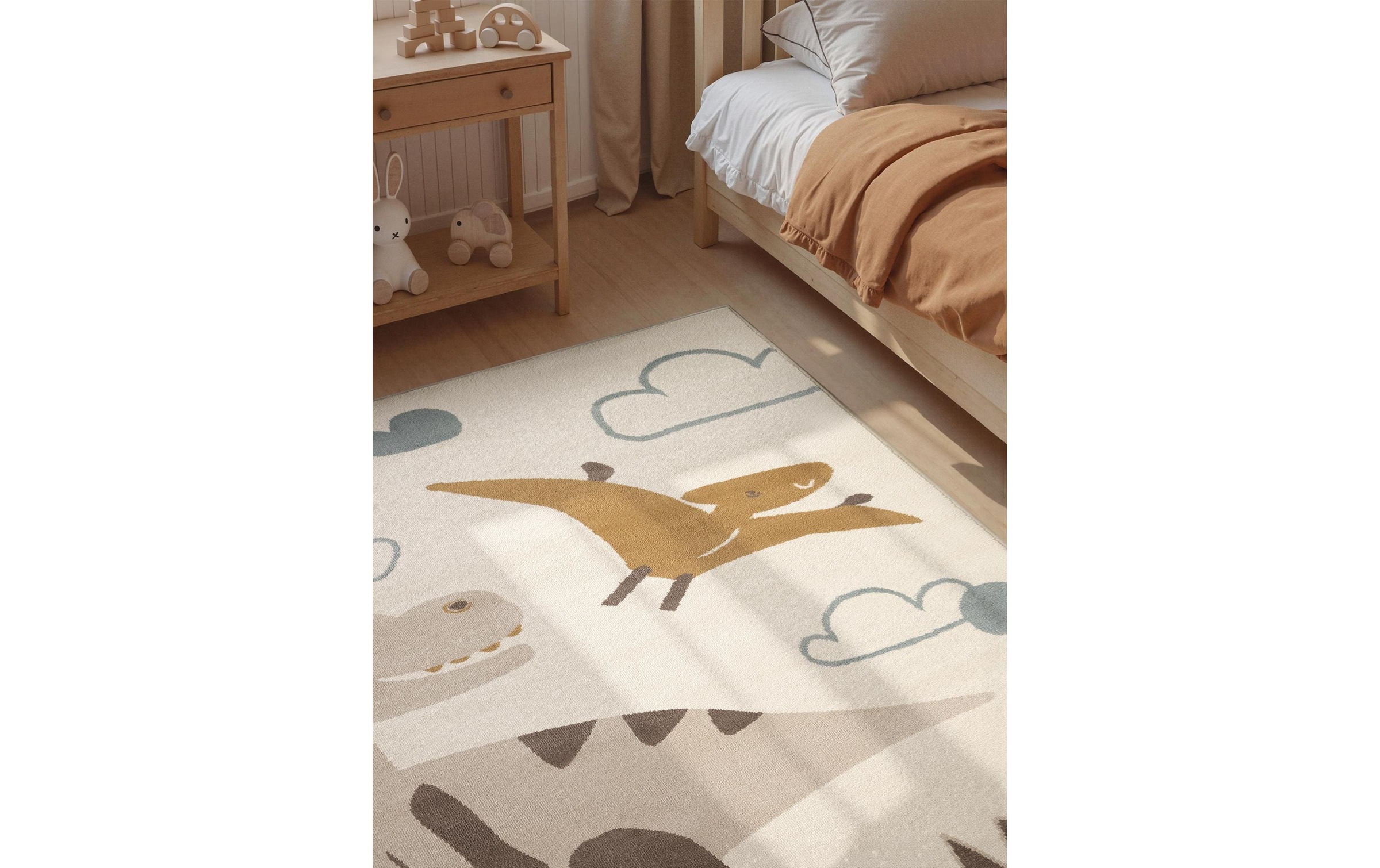 HANSE Home Tapis pour enfants »Dino« Rectangulaire 10 mm Höhe Pflegeleicht, Weich, Kinderzimmer, Spielteppich, Spielunterlage