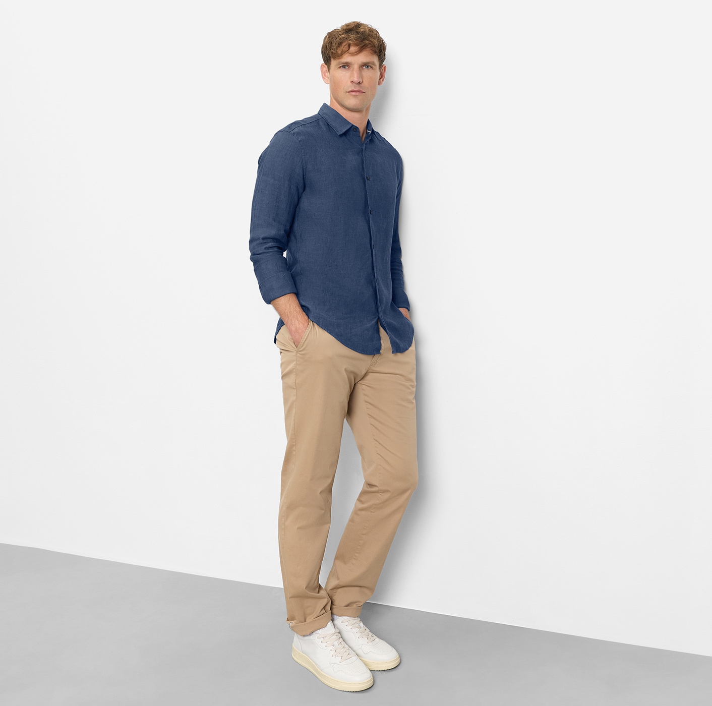 OLYMP Chemise en lin Kentkragen, casual