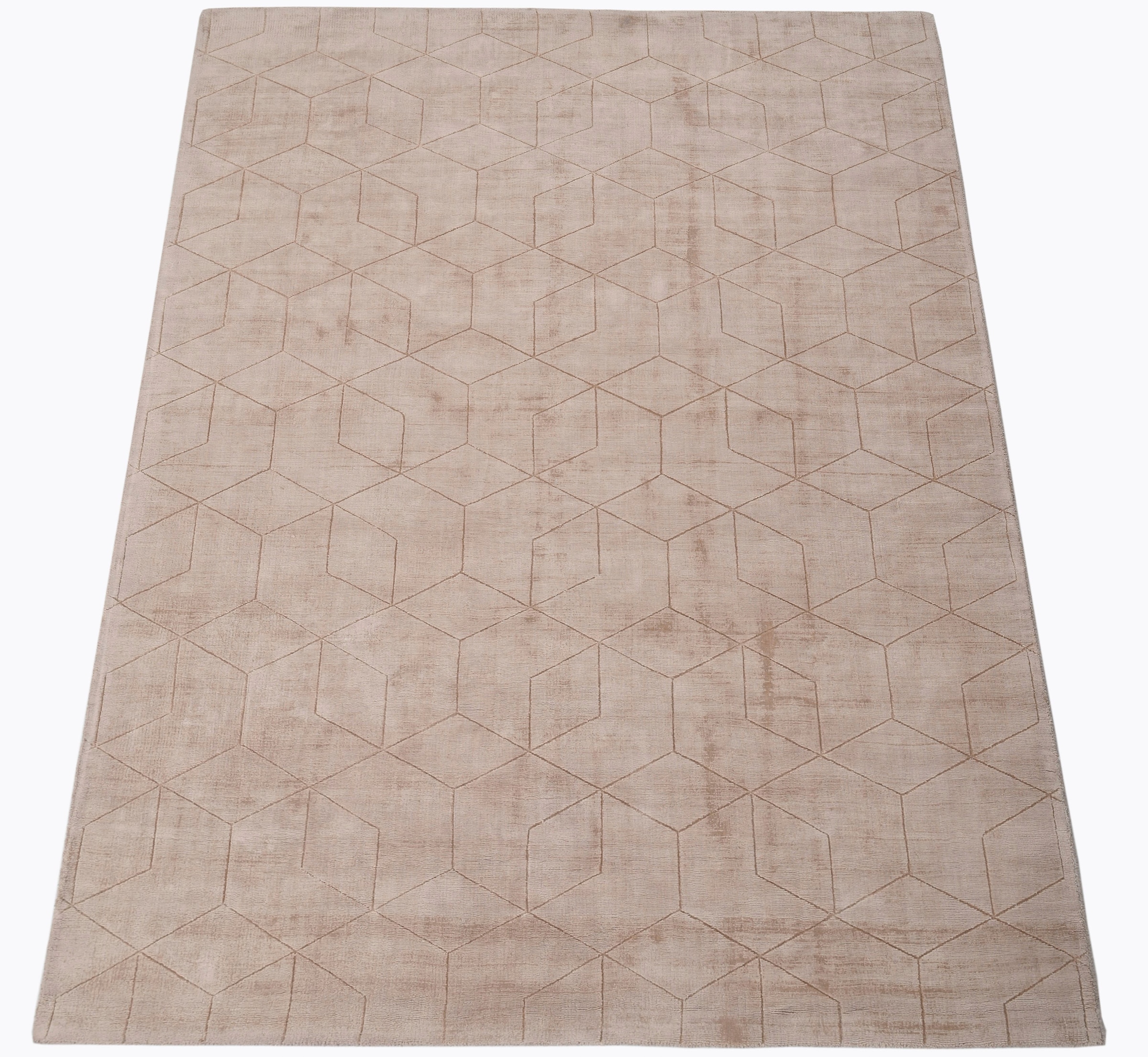 Teppich »Manju«, rechteckig, elegant glänzender Kurzflorteppich in Seiden-Optik