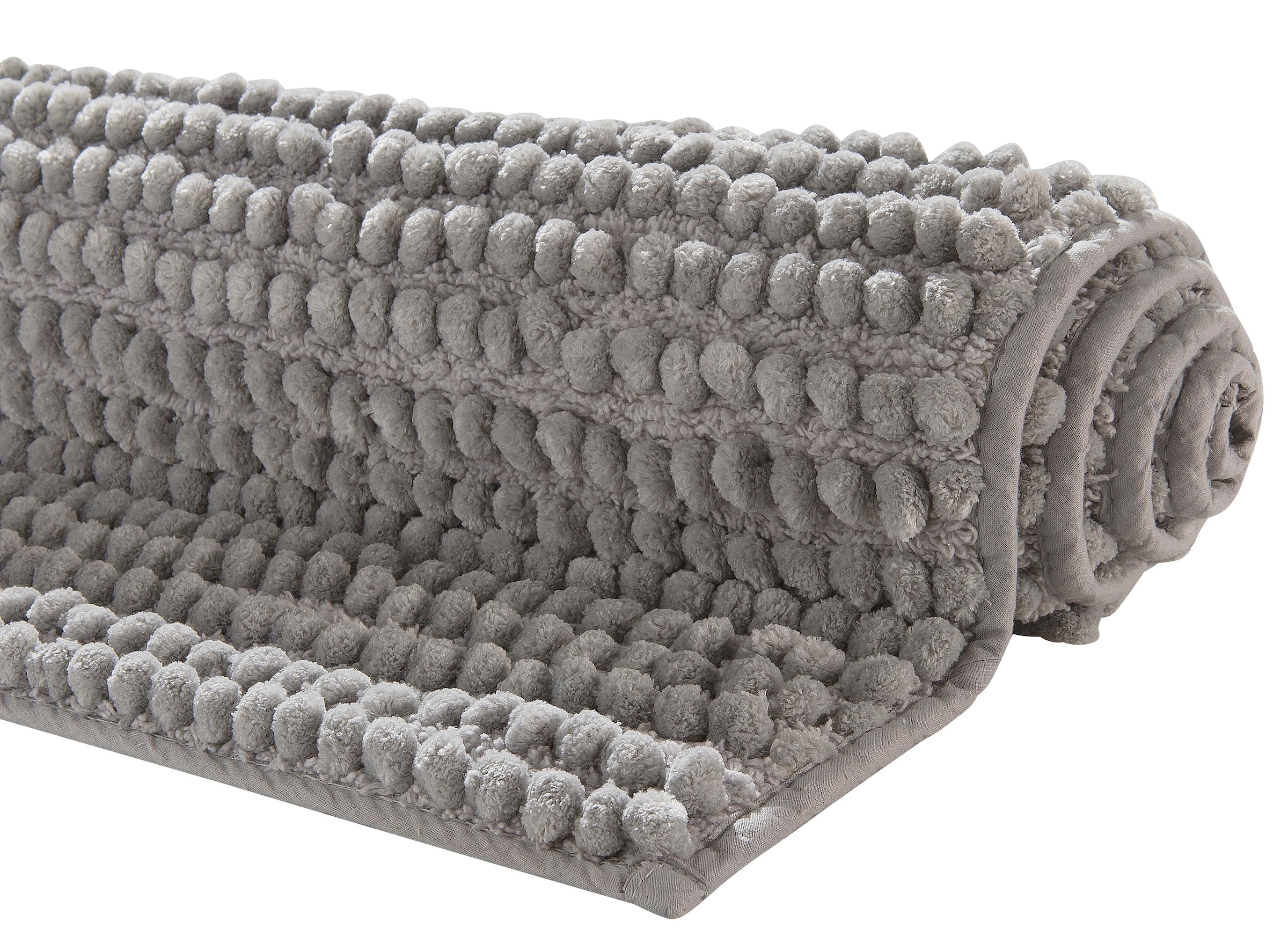 my home Badematte »Renat, Badvorleger, Badezimmer Teppich, Scandi«, fussbodenheizungsgeeignet-schnell trocknend-strapazierfähig, Badteppich, Badgarnitur, Chenille-Optik, auch als 3 tlg. Set