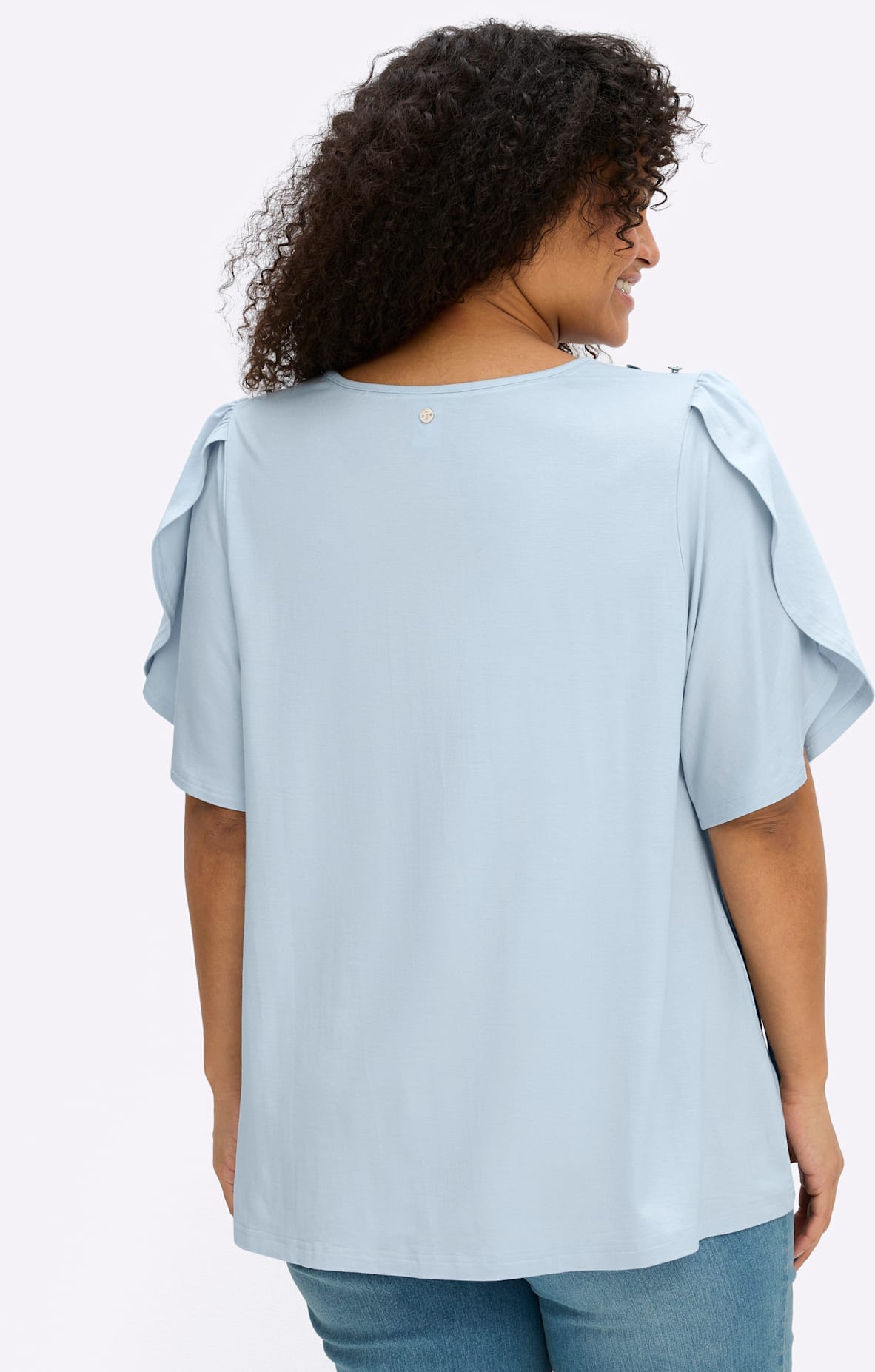 Sheego Shirt à col rond »Shirt« 1