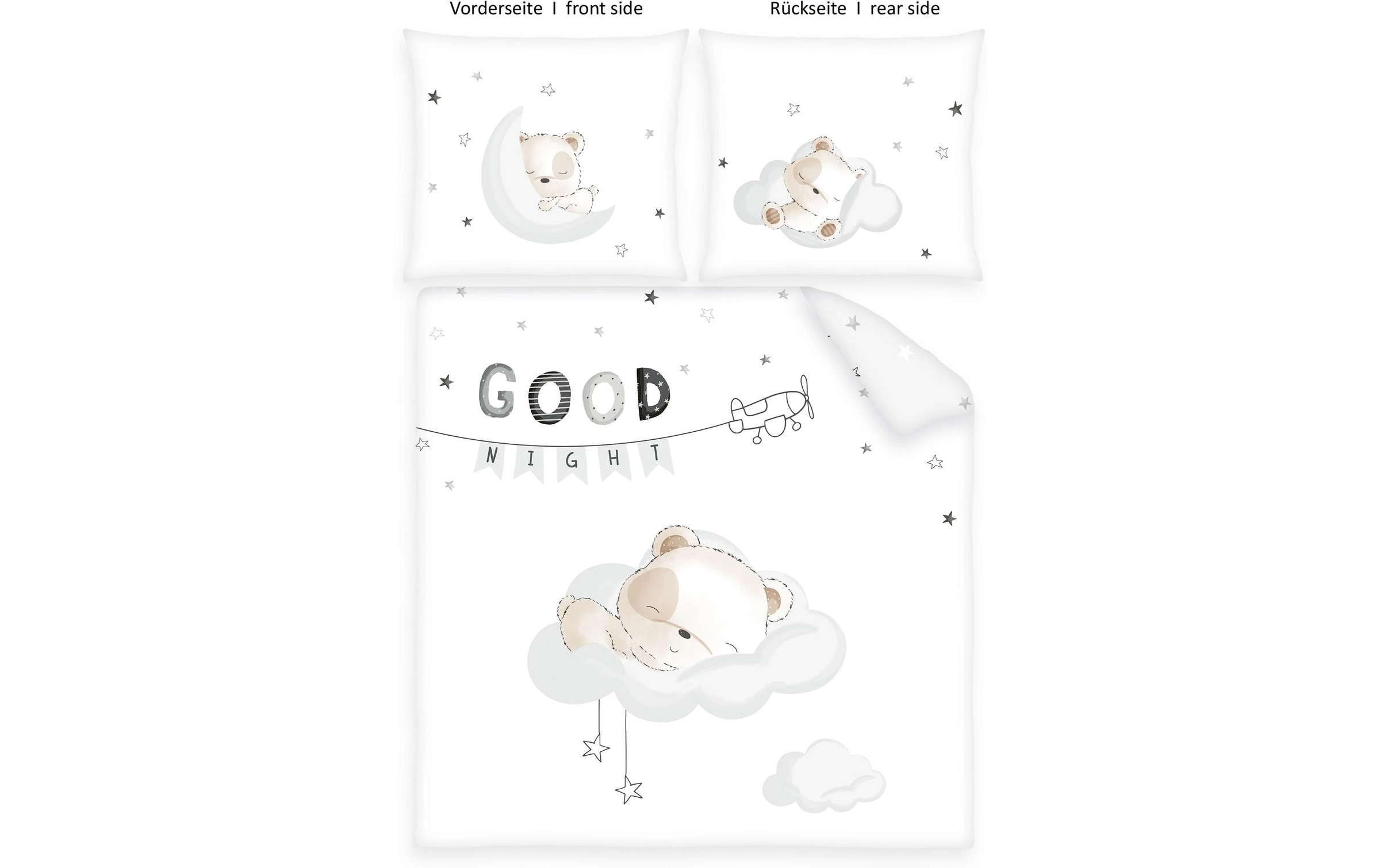 Image of Herding Kinderbettwäsche "Herding Kinderbettwäsche Sleeping bear" Set