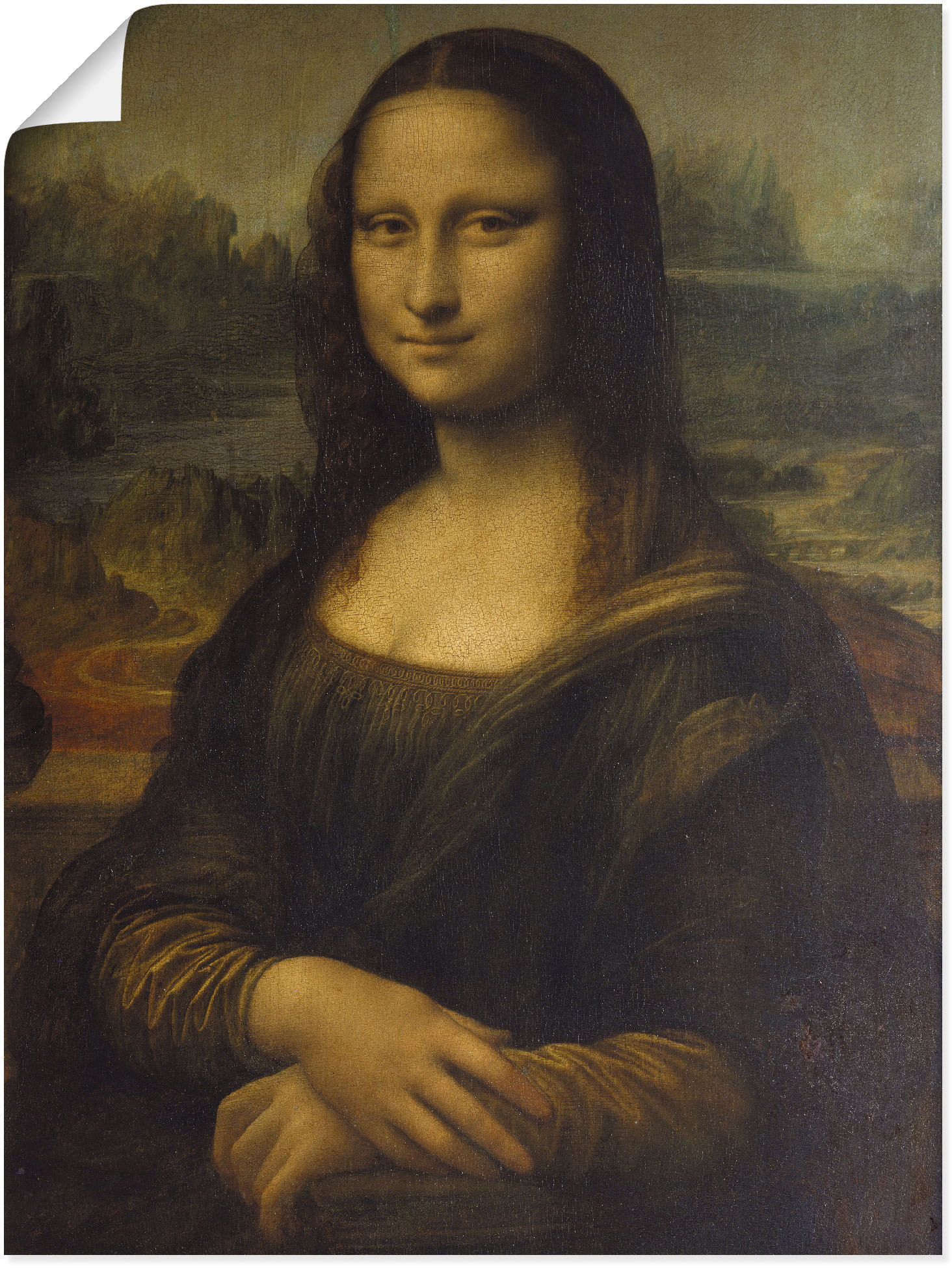 Artland Wandbild "Mona Lisa. Um 1503" Porträts 1 Stk. tlg. als Leinwandbild, Poster in verschied. Grössen