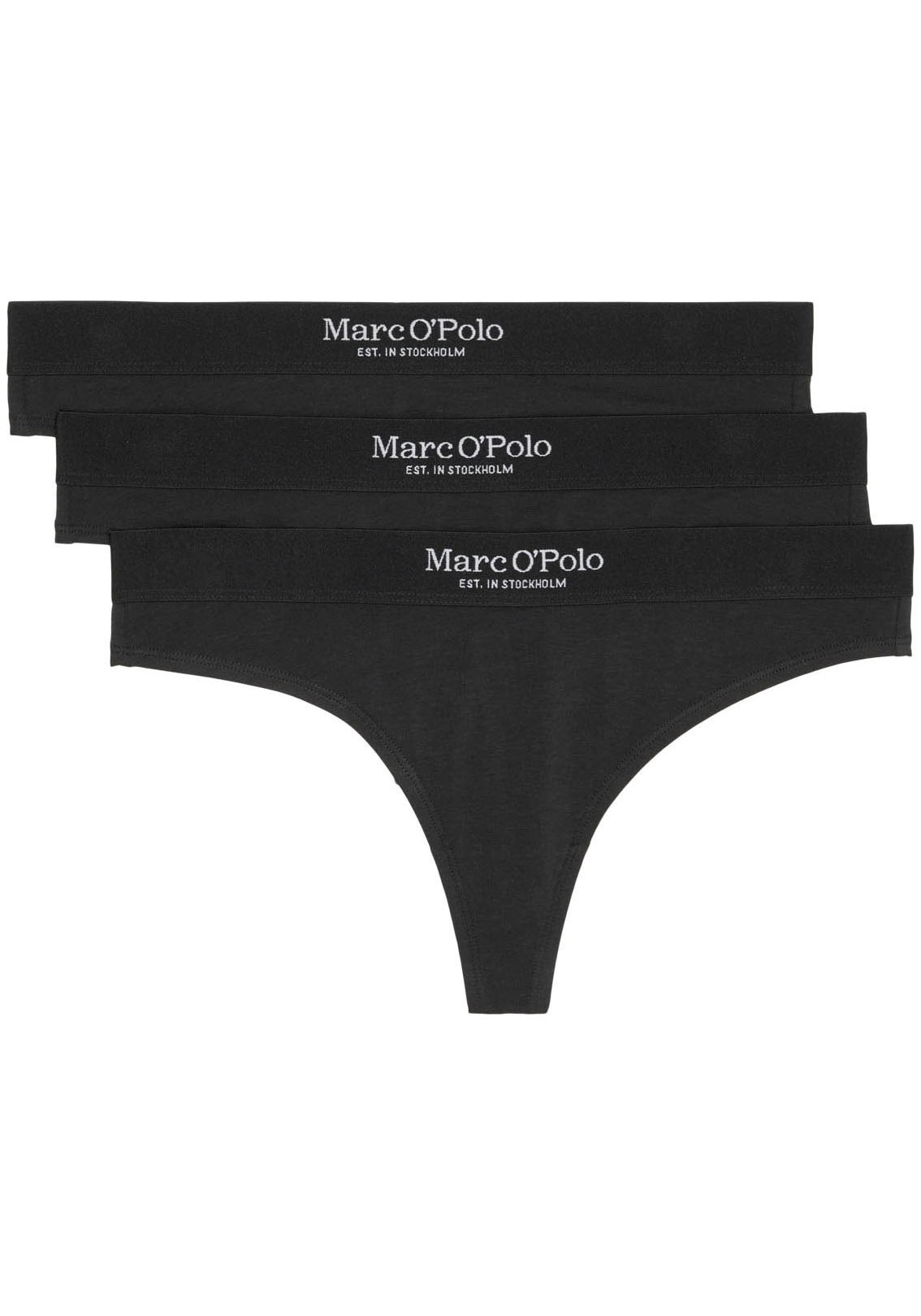 Image of Marc OPolo String "Essentials Woven" 3er Pack, mit Logobund