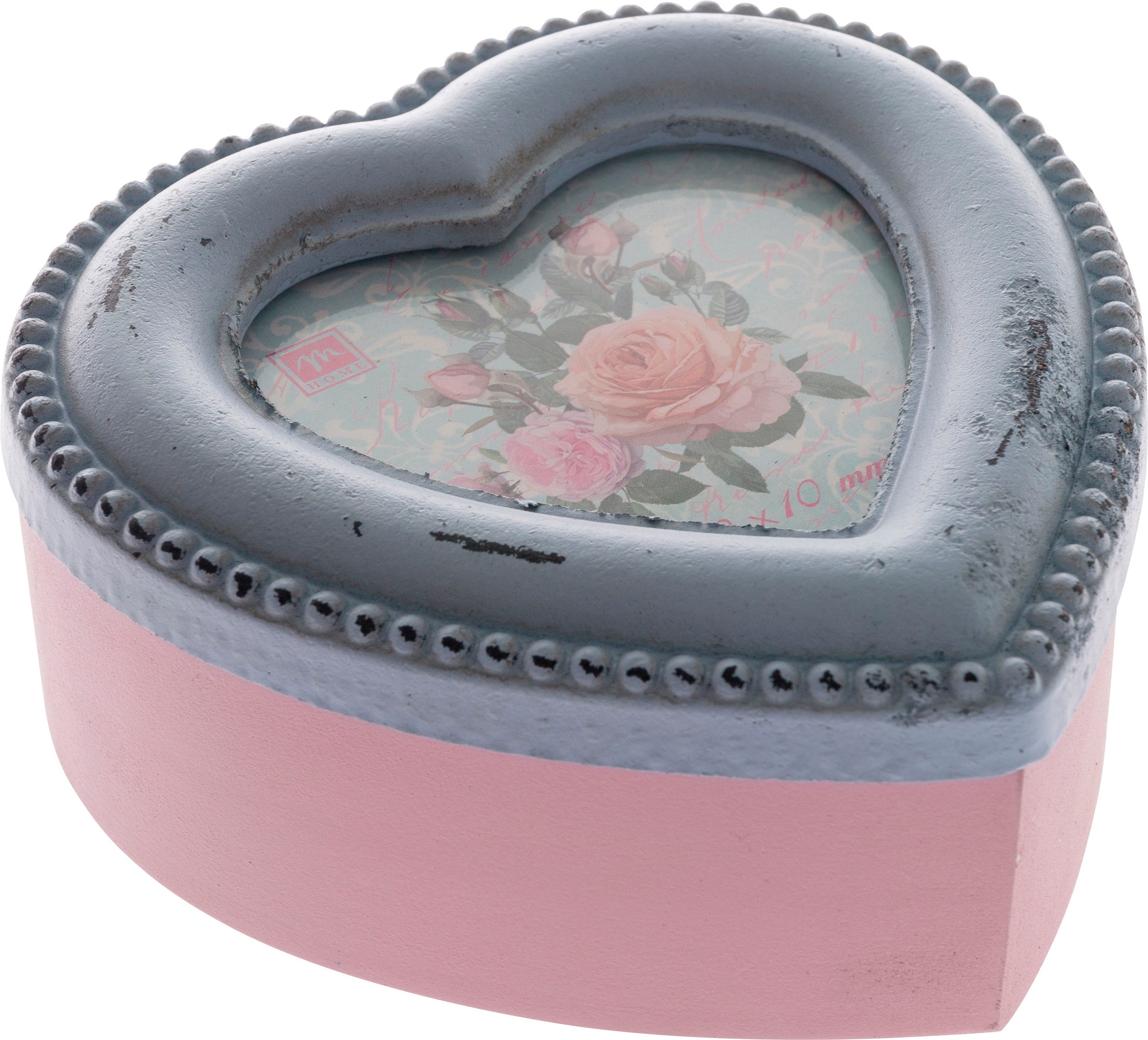 Image of Myflair Möbel & Accessoires Schmuckkasten »Kaia, rosa/hellblau«, Herz Form, Shabby Optik bei Ackermann Versand Schweiz