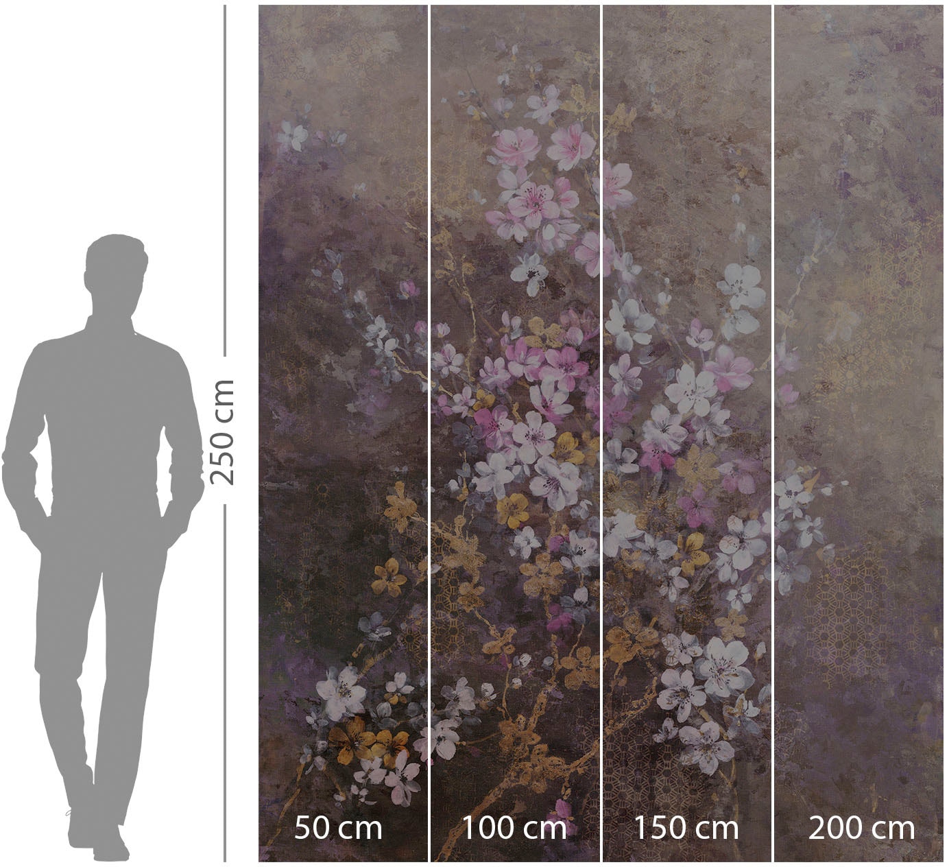 Komar Vliestapete »Digitaldruck Vlies - Hanami - Grösse 200 x 250 cm«, bedruckt, Wohnzimmer, Schlafzimmer