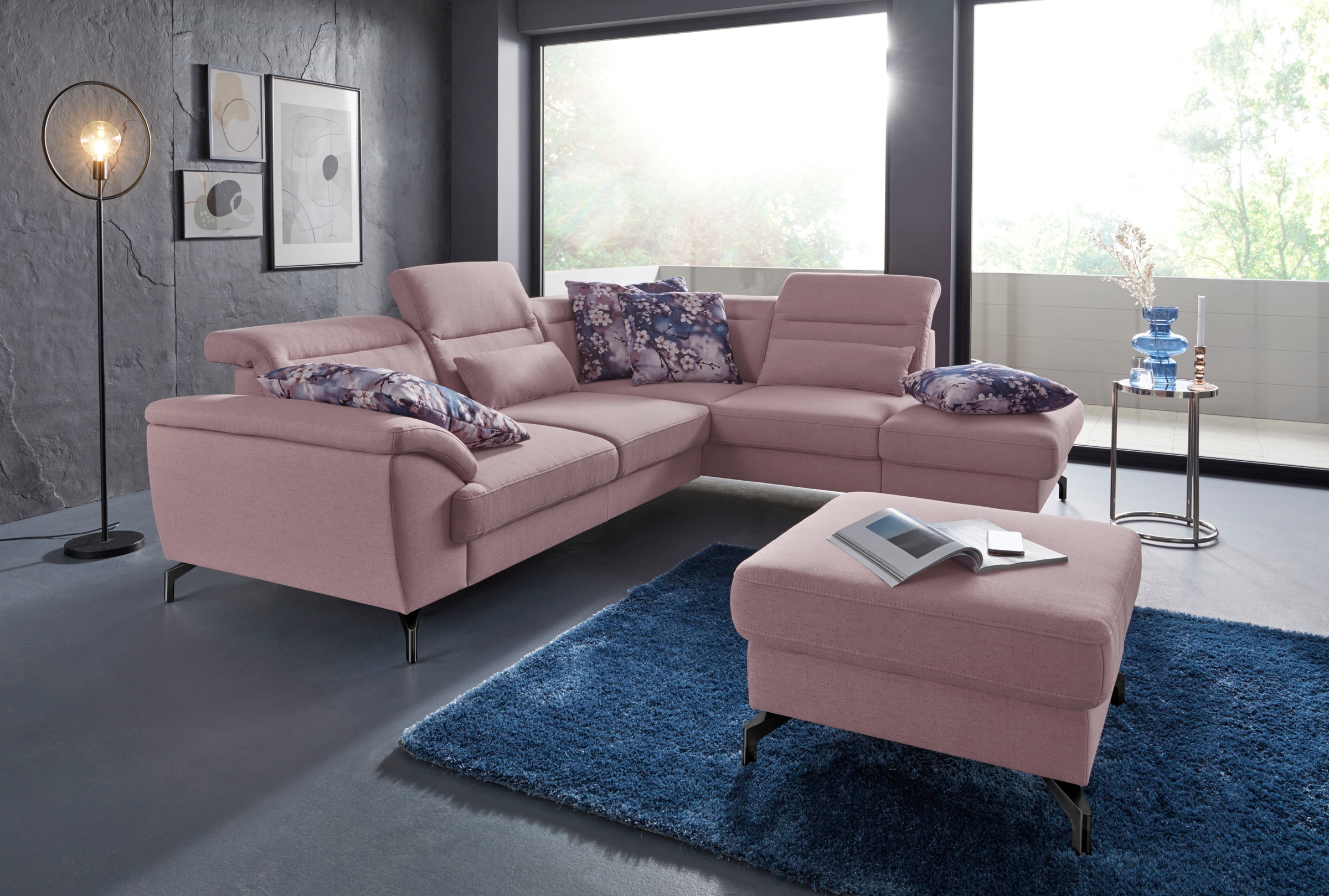 sit&more Hocker »Percy«, Fusshöhe 12 cm, wahlweise mit unterschiedlichen Fussfarben