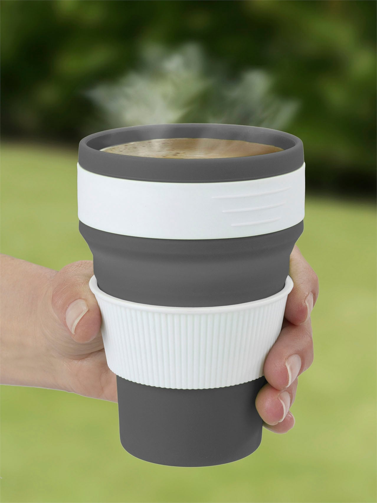 Maximex Coffee-to-go-Becher »Premium«, (Set, 2 tlg.), faltbar, je 350 ml, 2-teilig