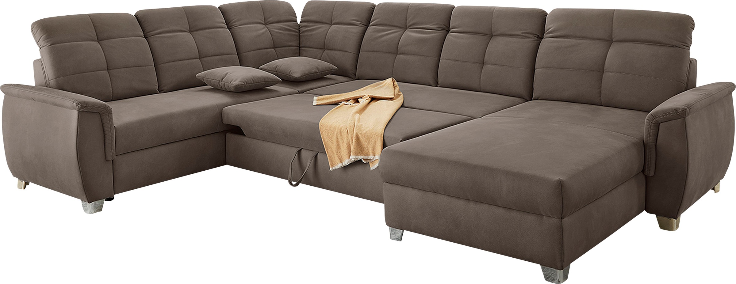 Jockenhöfer Gruppe Wohnlandschaft »Livorno U-Form«, mit 7 individuell verstellbaren Kopfteilen, Bett- und Relaxfunktion