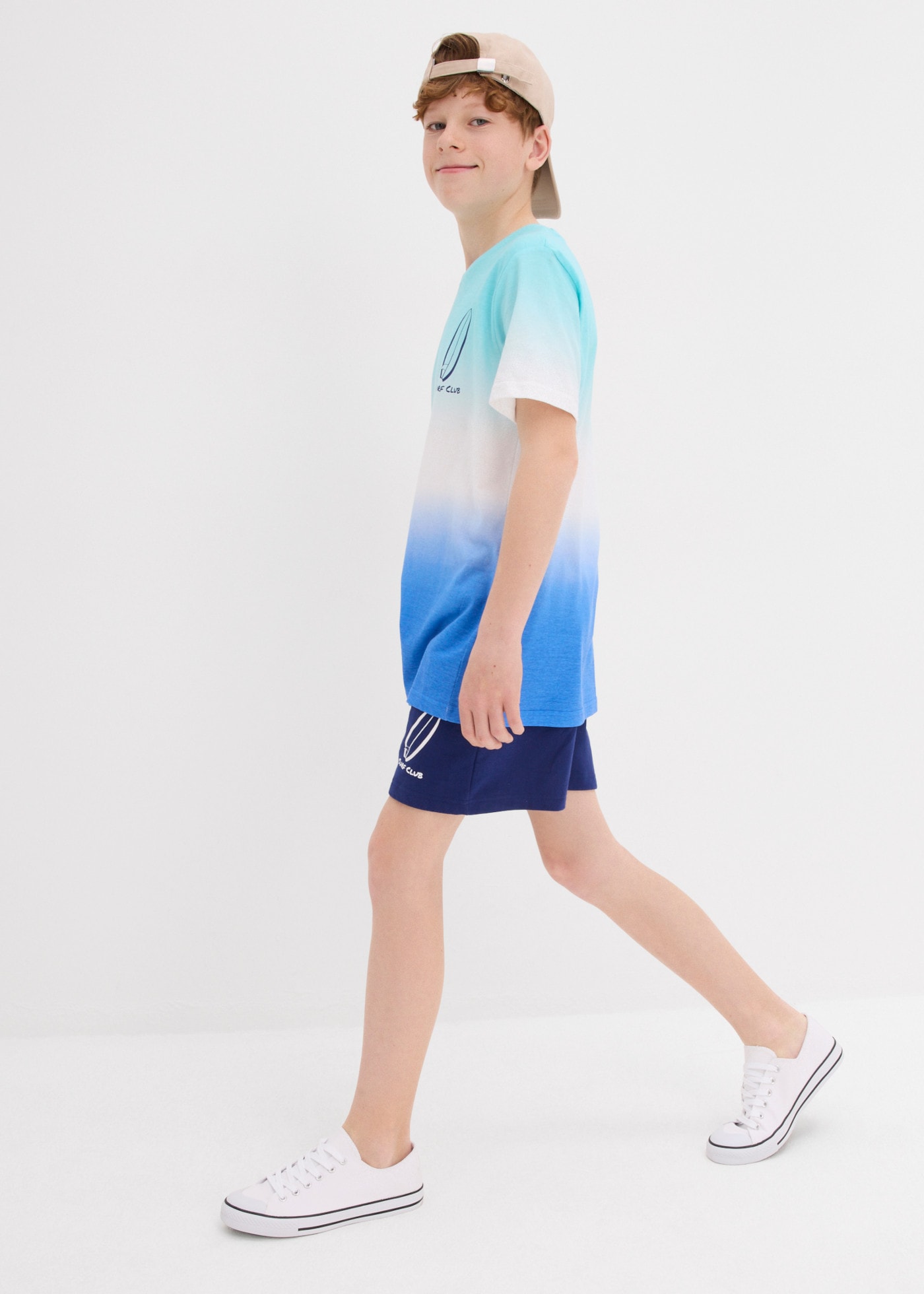 bonprix T-shirt en coton doux pour la peau, coupe régulière, manches courtes