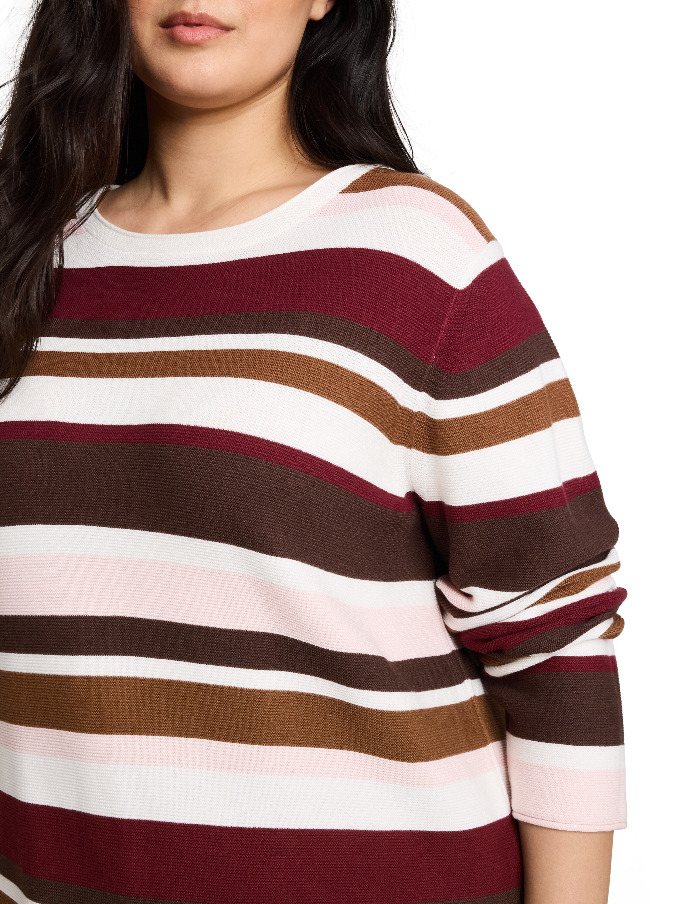 TOM TAILOR PLUS Strickpullover »TTP Pullover« mit feiner Struktur und aus reiner Baumwolle / Grosse Grössen