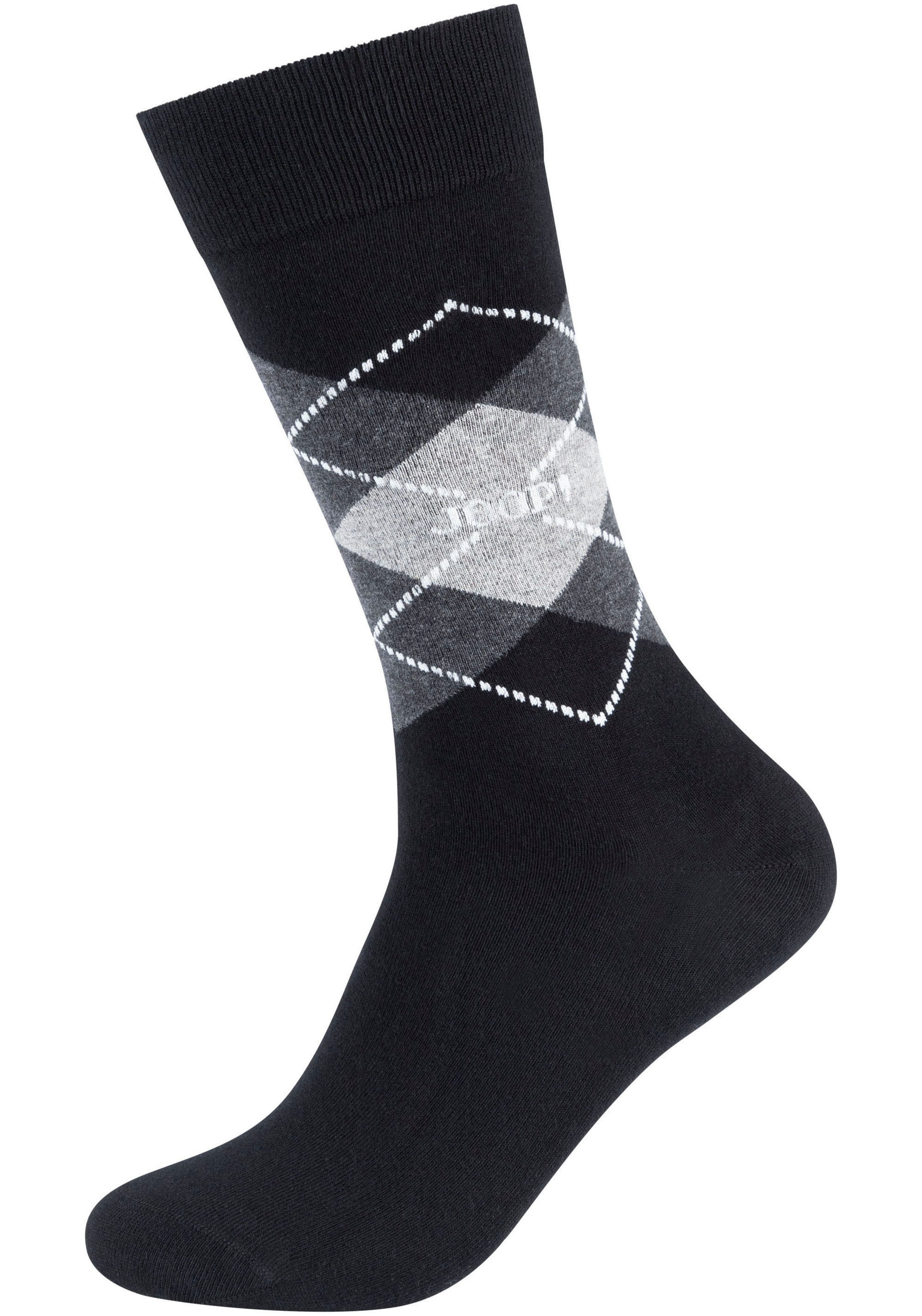 JOOP! Socken »premium essentials« 2 Paar,  Premium Qualität, verstärkte Ferse, verstärkte Zehen, Argyle Design