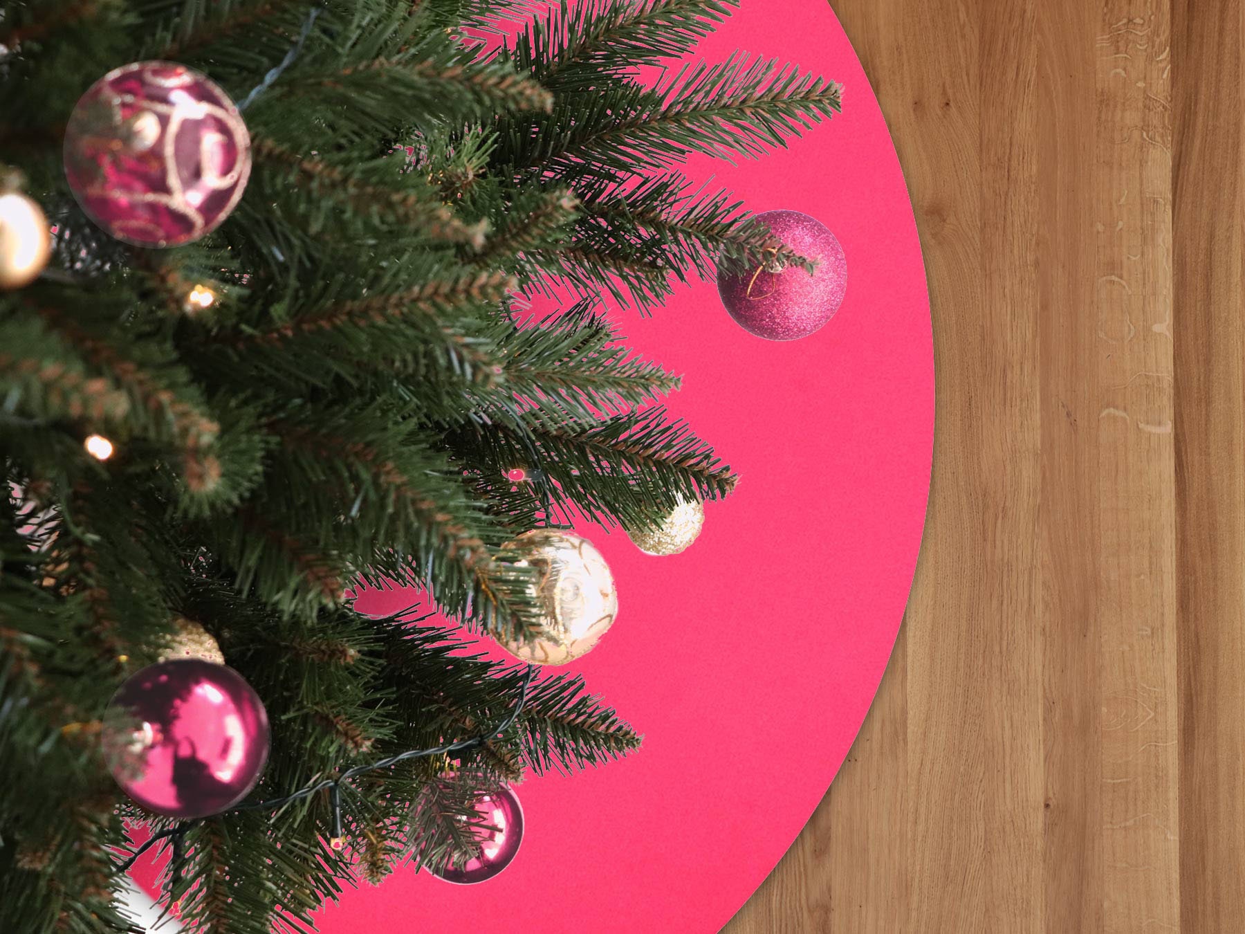 Primaflor-Ideen in Textil Baumteppich »Weihnachtsbaum 50cm Farben, oder für 100cm, rund, entflammbar, dekorativer Höhe, aus Uni oder Adventskranz, \