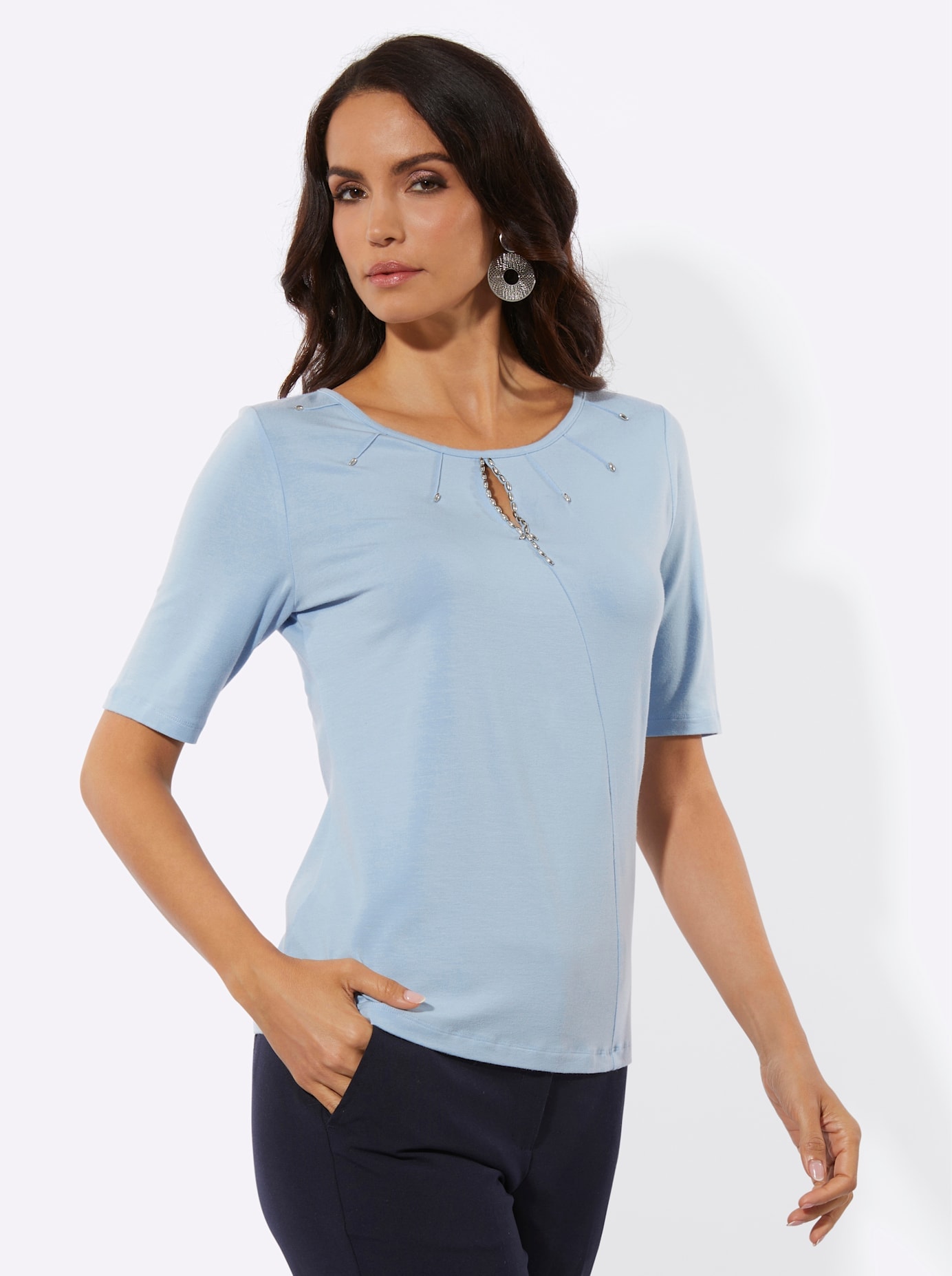 creation L Kurzarmshirt »Lyocell-Shirt« 1 tlg.