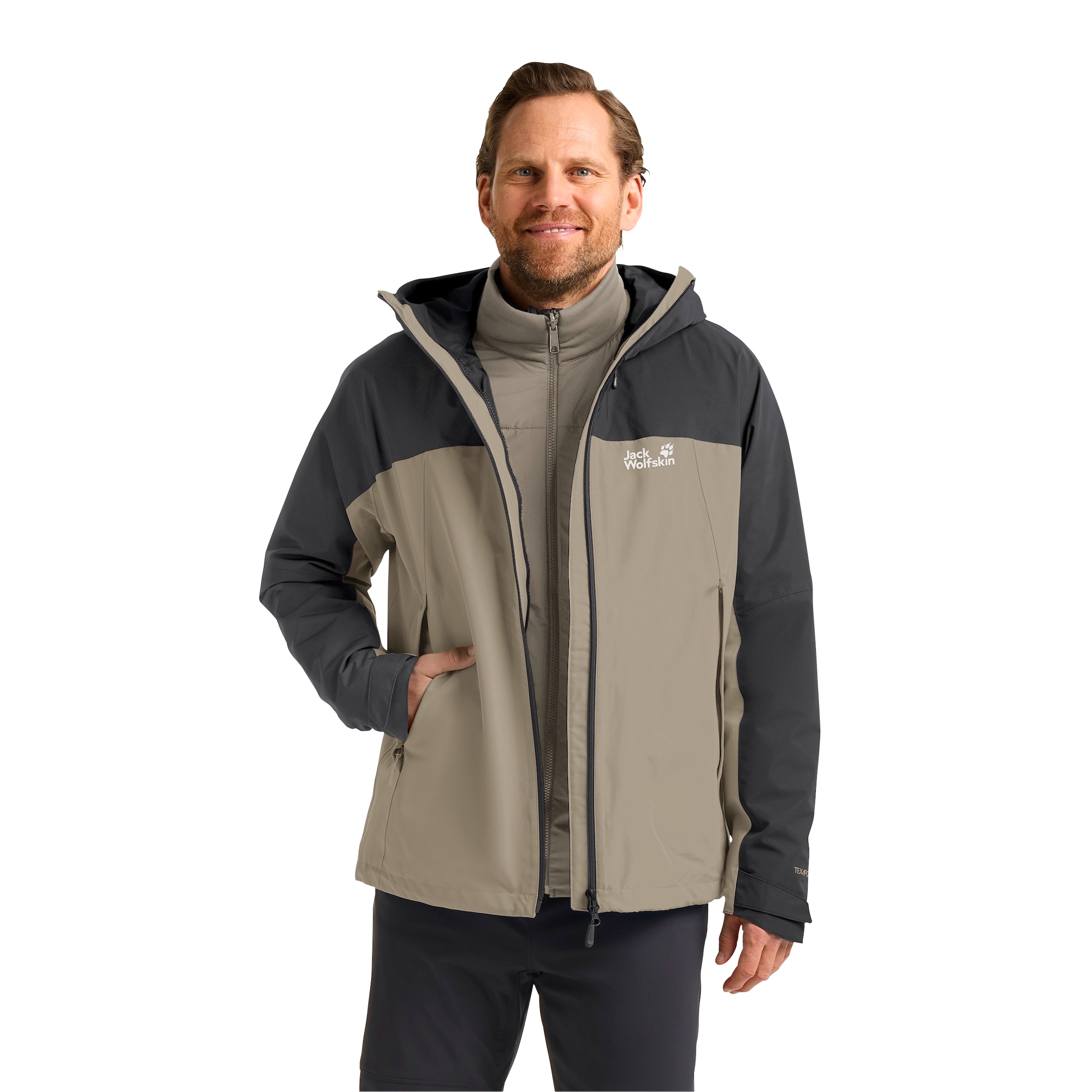 Jack Wolfskin 3-in-1-Funktionsjacke, 3in1, wasserdicht, Übergangsjacke