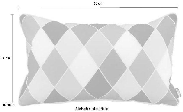 H.O.C.K. Dekokissen »Diamond«, Kissenhülle mit Füllung, 1 Stück, 50/30 cm