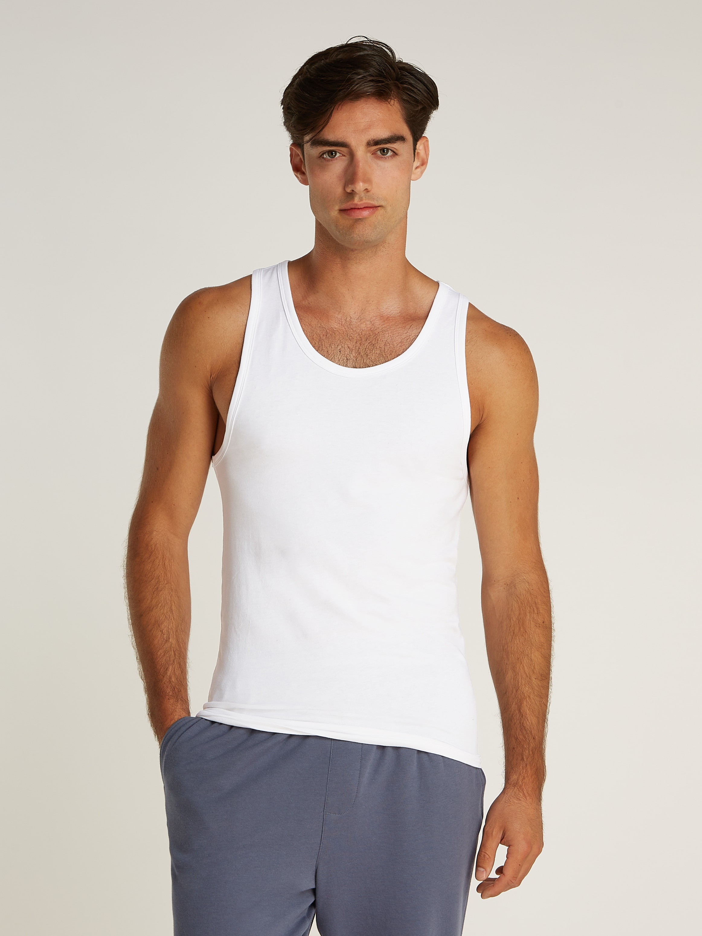 Calvin Klein Underwear T-Shirt »TANK 3PK«, (Packung, 3 tlg., 3er-Pack), mit Logo am Saum