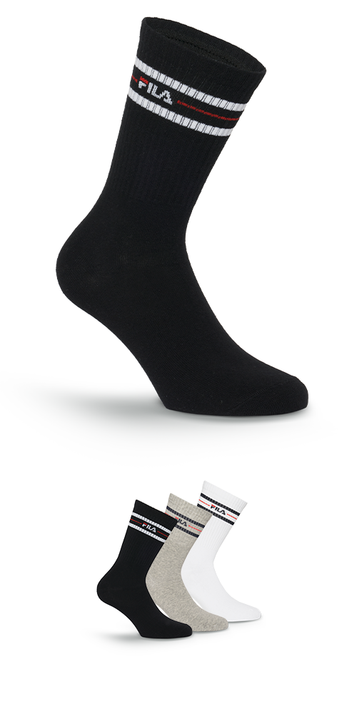 Fila Chaussettes »UNISEX LIFESTYLE PLAIN SOCKS« 3 paires, 3 Couple tlg. avec inscription logo