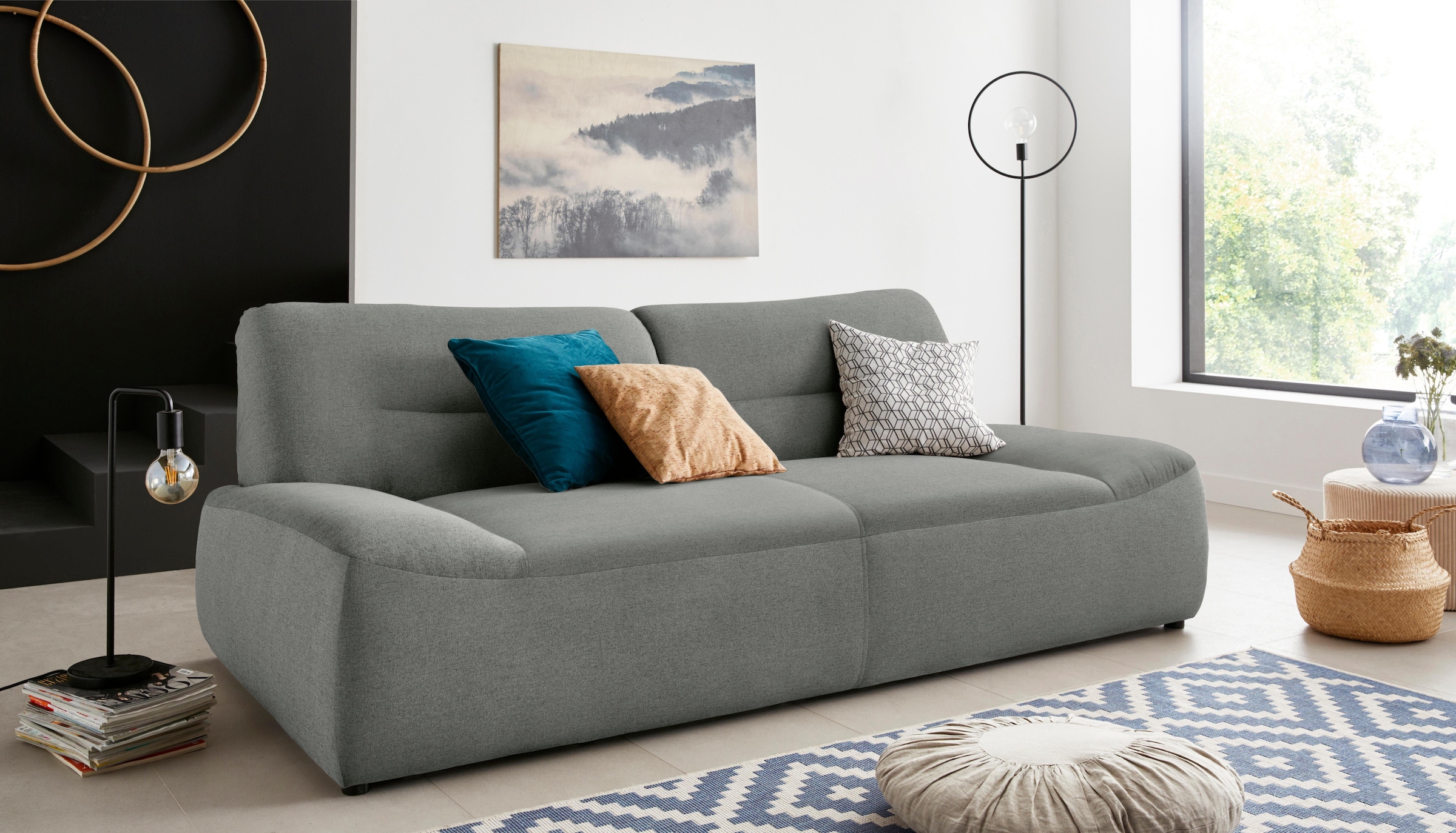 DOMO collection 2,5-places »Cesena modern, elegant und zeitlos, komfortabel, flache Armlehnen« fester Sitzkomfort