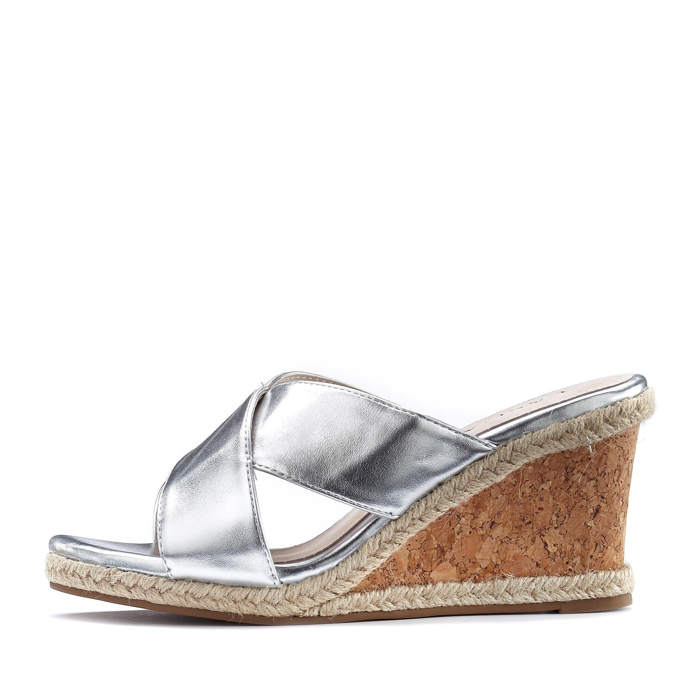 Image of LASCANA High-Heel-Pantolette, mit Keilabsatz in Metallic-Optik bei Ackermann Versand Schweiz
