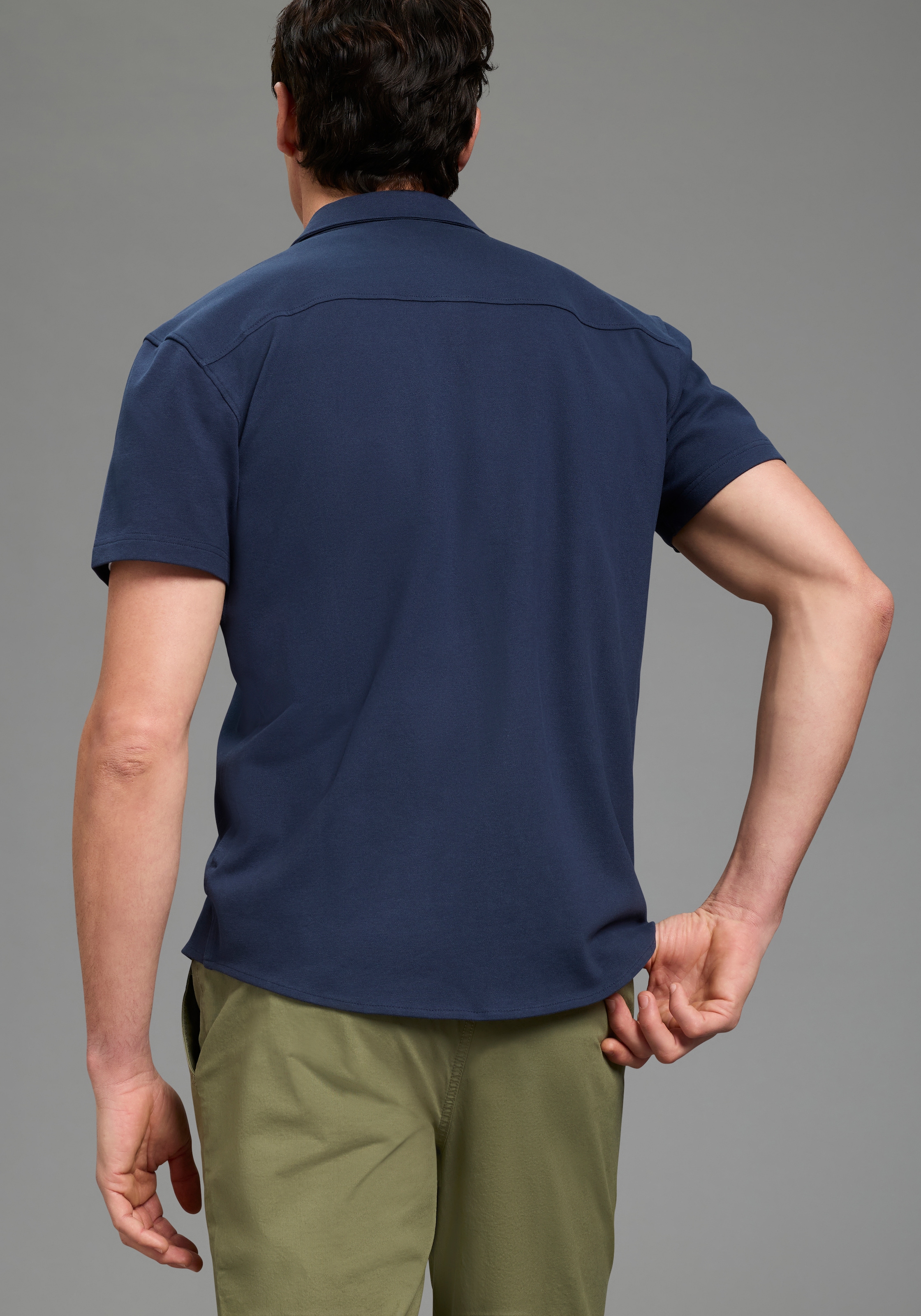 Bruno Banani Kurzarmhemd »Jersey« Kurzarm, für verschiedene Anlässe, aus Baumwolle und Elasthan