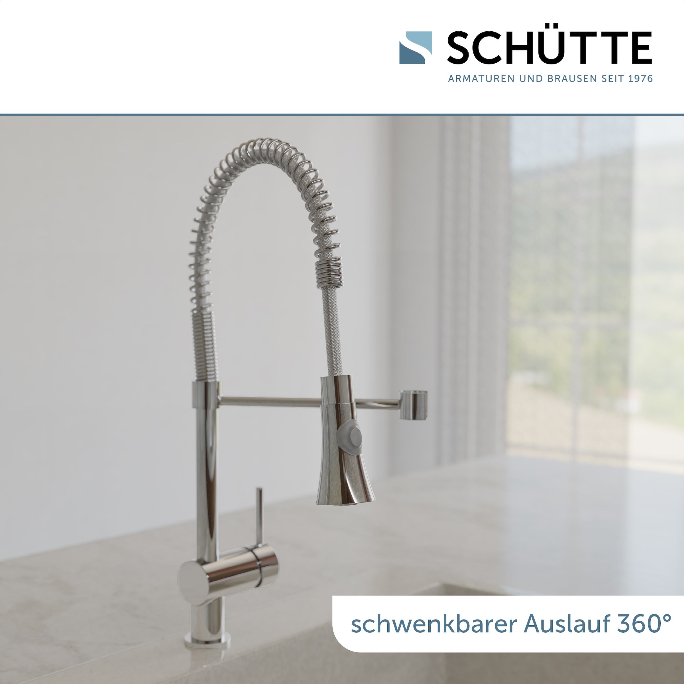 Schütte Robinet d'évier »CORNWALL« Robinetterie basse pression cuisine, robinet extractible, mitigeur, chrome