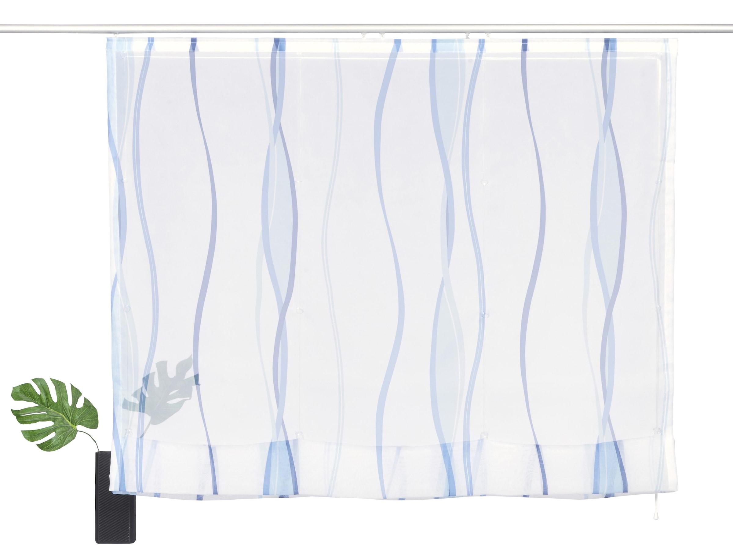 my home Raffrollo »Dimona«, mit Klettschiene, Transparent, Voile, Polyester, Wellen