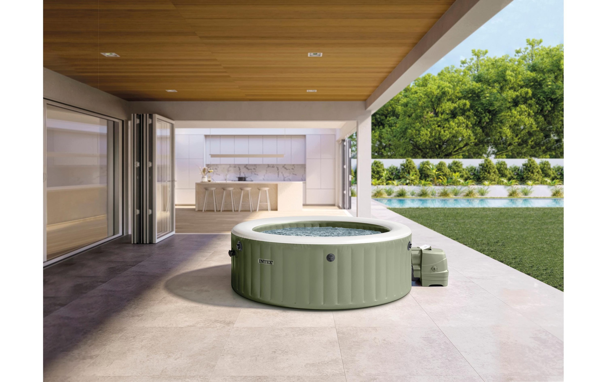 Intex Whirlpool »6-Personen Round Bubble Spa Set Ø 216«