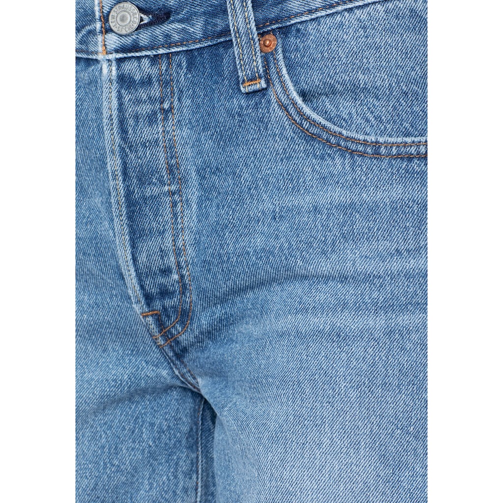 Levi's® Jeansshorts »501 Short Long«, Mit Knopfverschluss und krempelbarem Saum