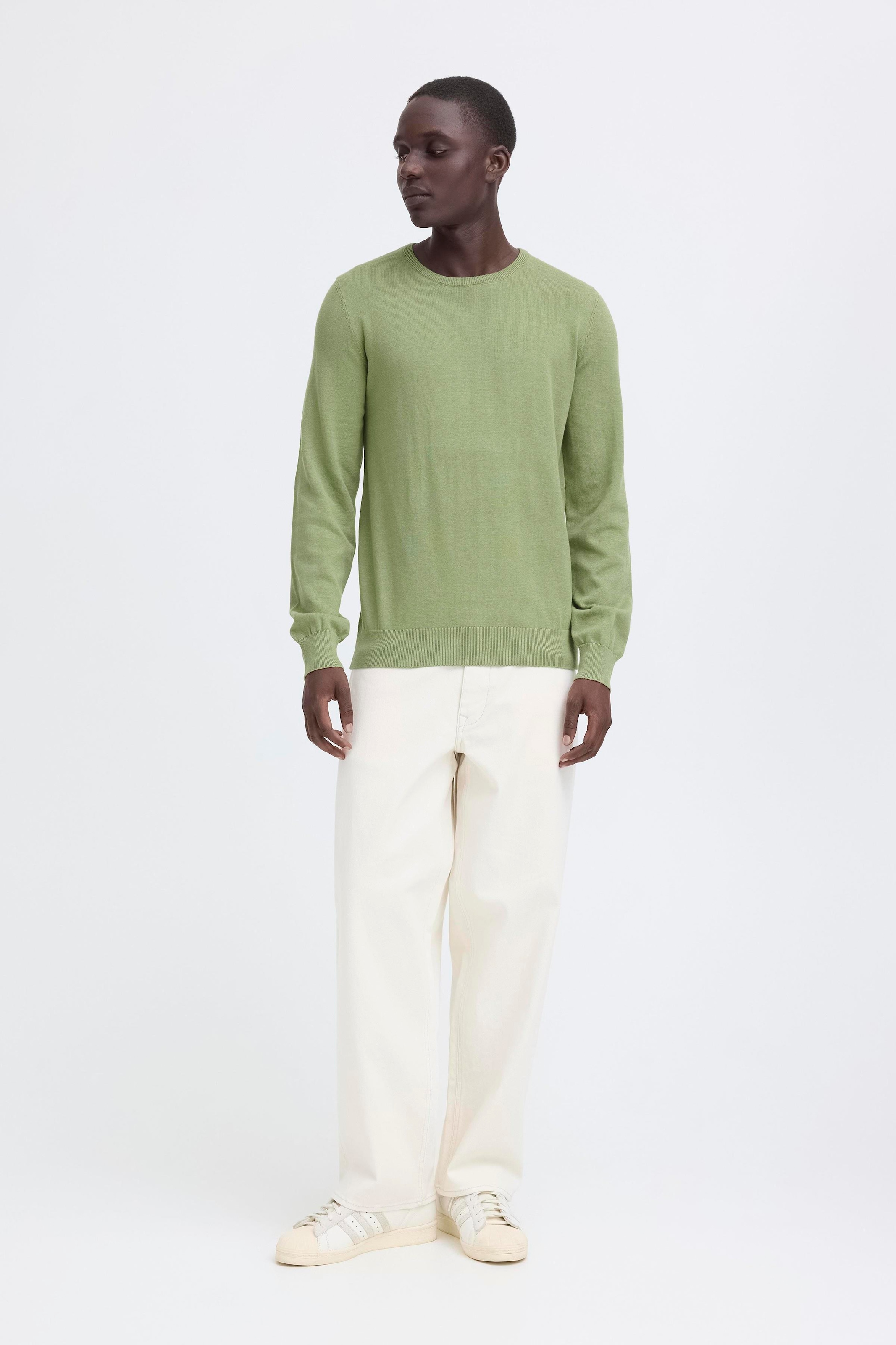 Blend Strickpullover »BHBRAY CREW KNIT« mit Rundhalsausschnitt, aus Baumwolle, Regular Fit, Langarm, unifarben