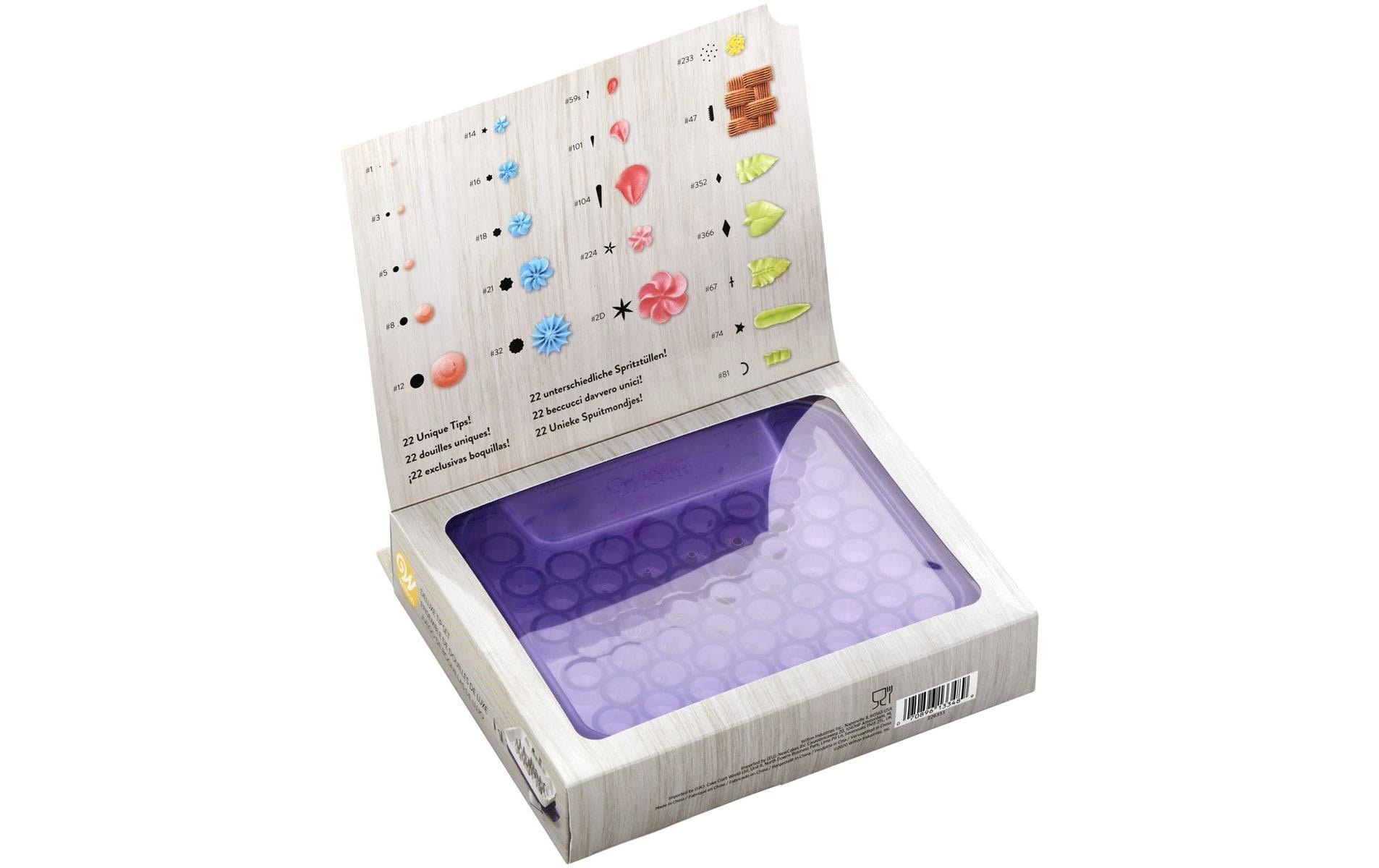   Spritzgebäckvorsatz »BackshopSchweiz Wilton Deluxe Tüllen Set 22 Stück«