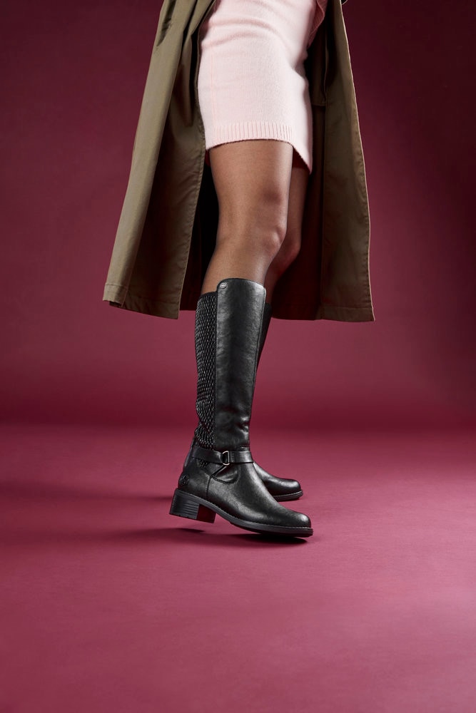 Rieker Stiefel  Langschaftstiefel, Stretchstiefel mit herausnehmbarer Innensohle