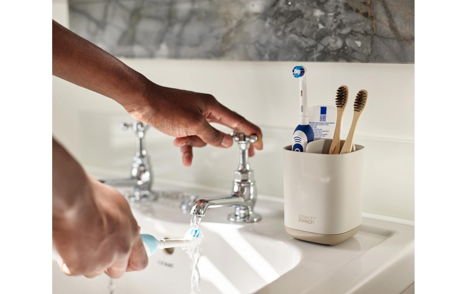 Joseph Joseph Gobelet pour brosse à dents »EasyStore, Ecru«
