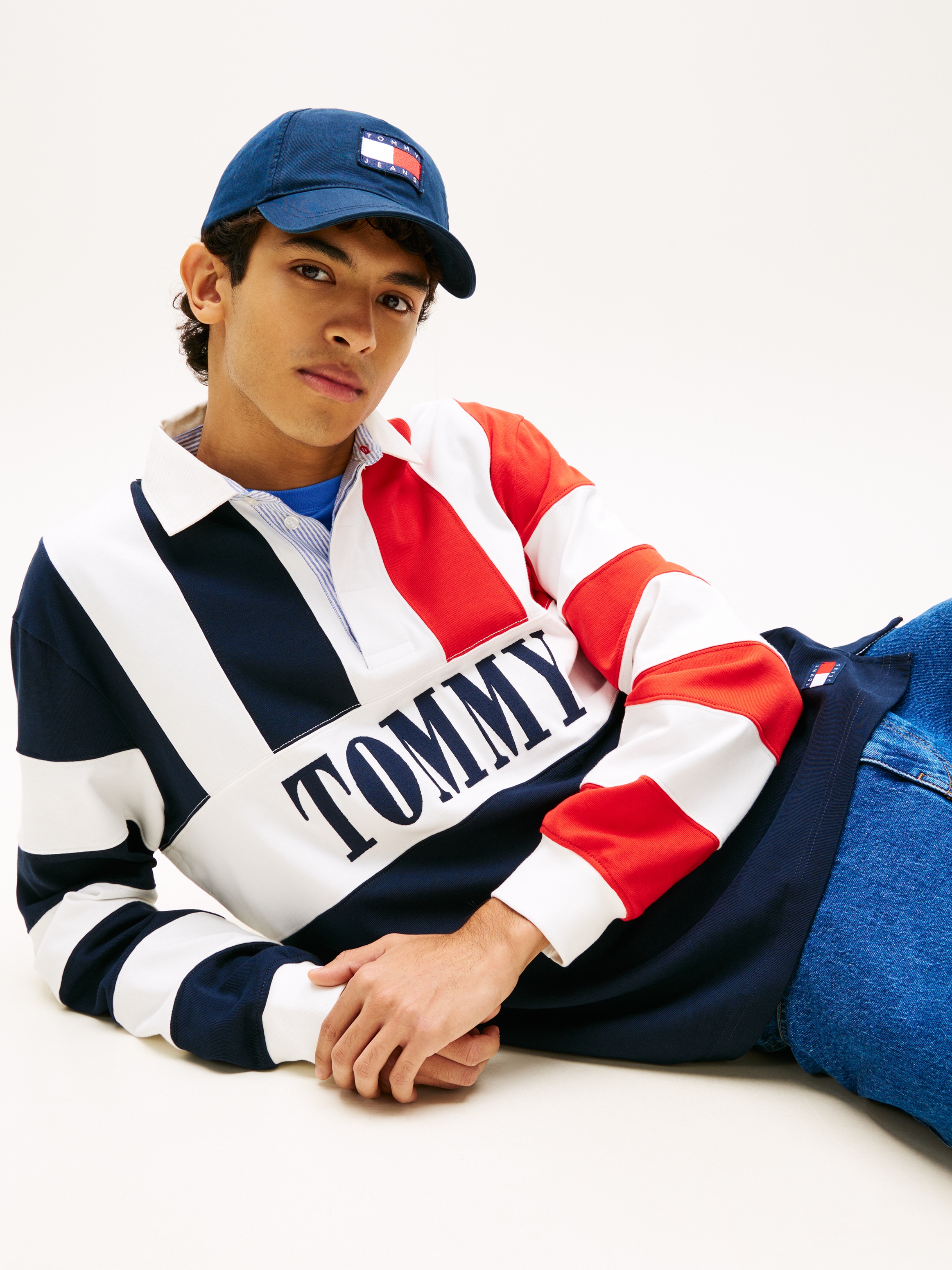Tommy Jeans Polo à manches longues »TJM RELAXED FIT ARCHIVE RUGBY« Relaxed fit mit Markenprint