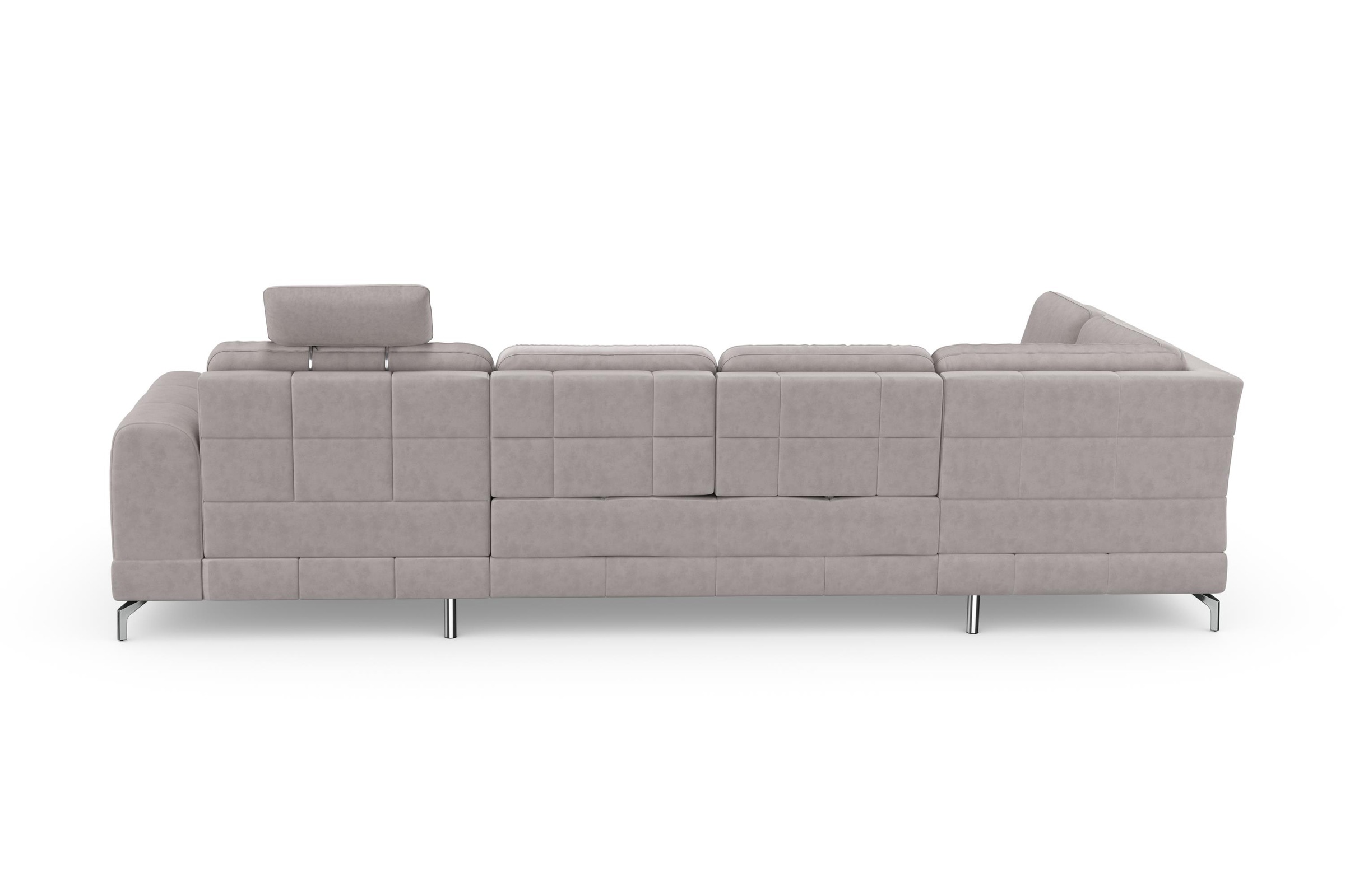 sit&more Wohnlandschaft »Bendigo U-Form« inklusive Sitztiefenverstellung, Bodenfreiheit 12 cm, in 2 Fussfarben