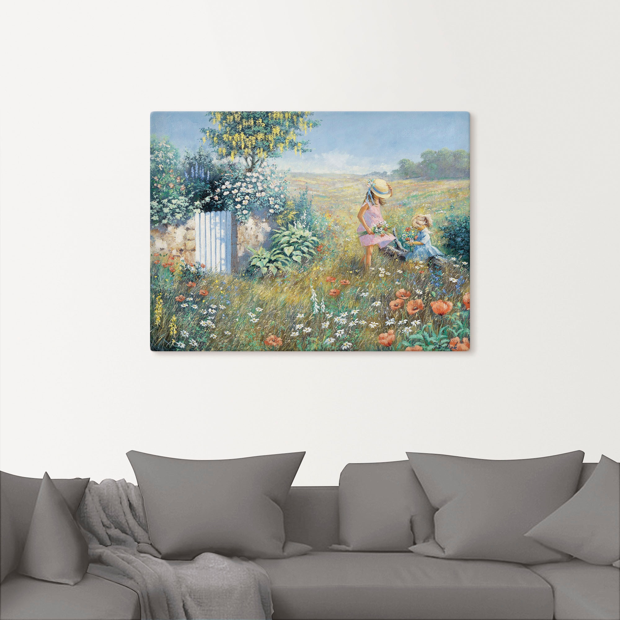 Artland Tableau sur toile »Ausserhalb des Gartens« 1 cuis tlg. auf Holzrahmen gespannt