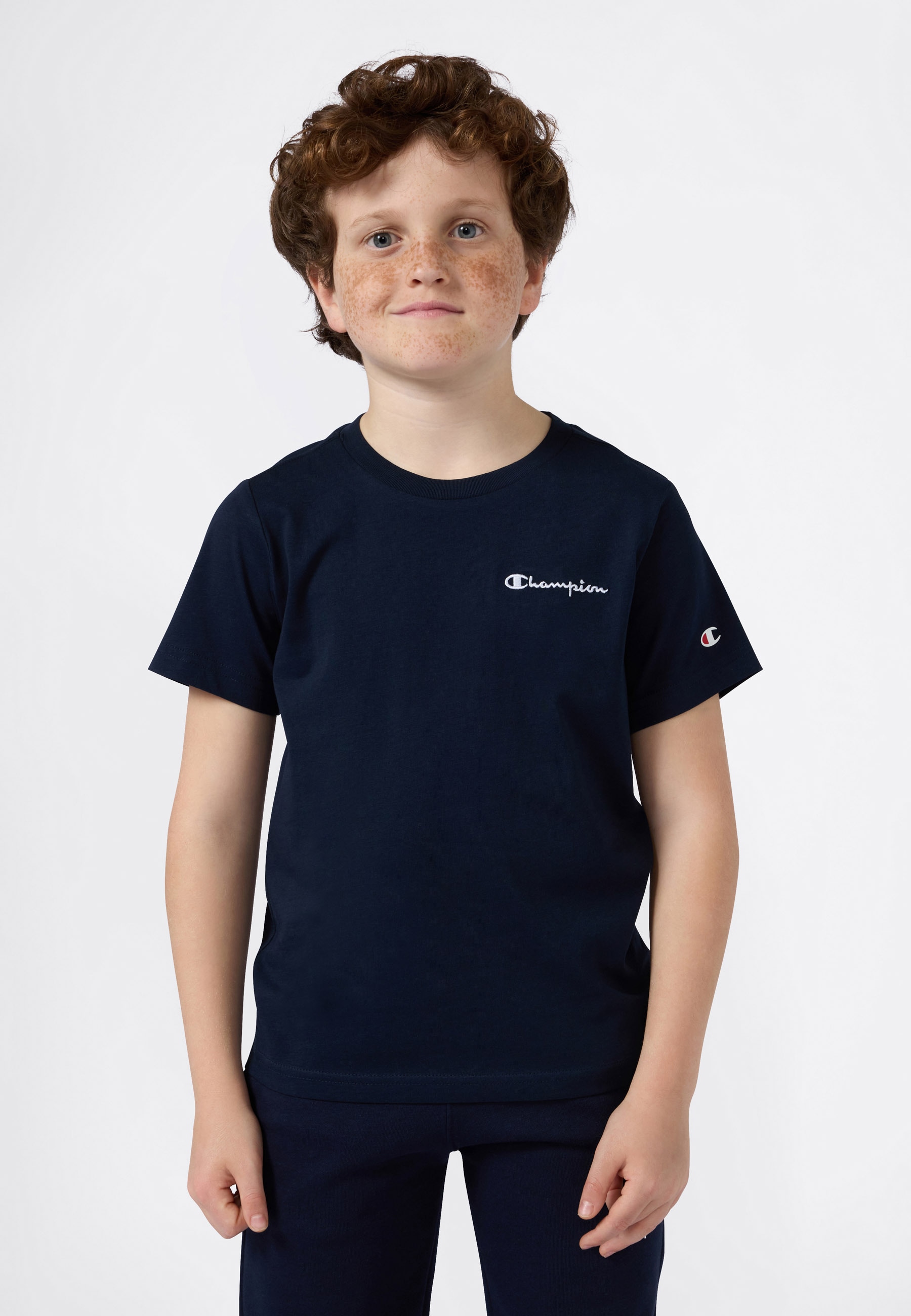 Champion T-Shirt »ICONS CONTRAST Crewneck T-Shirt« mit Rundhalsausschnitt, Kurzarm, aus Baumwolle, klassischer Schnitt