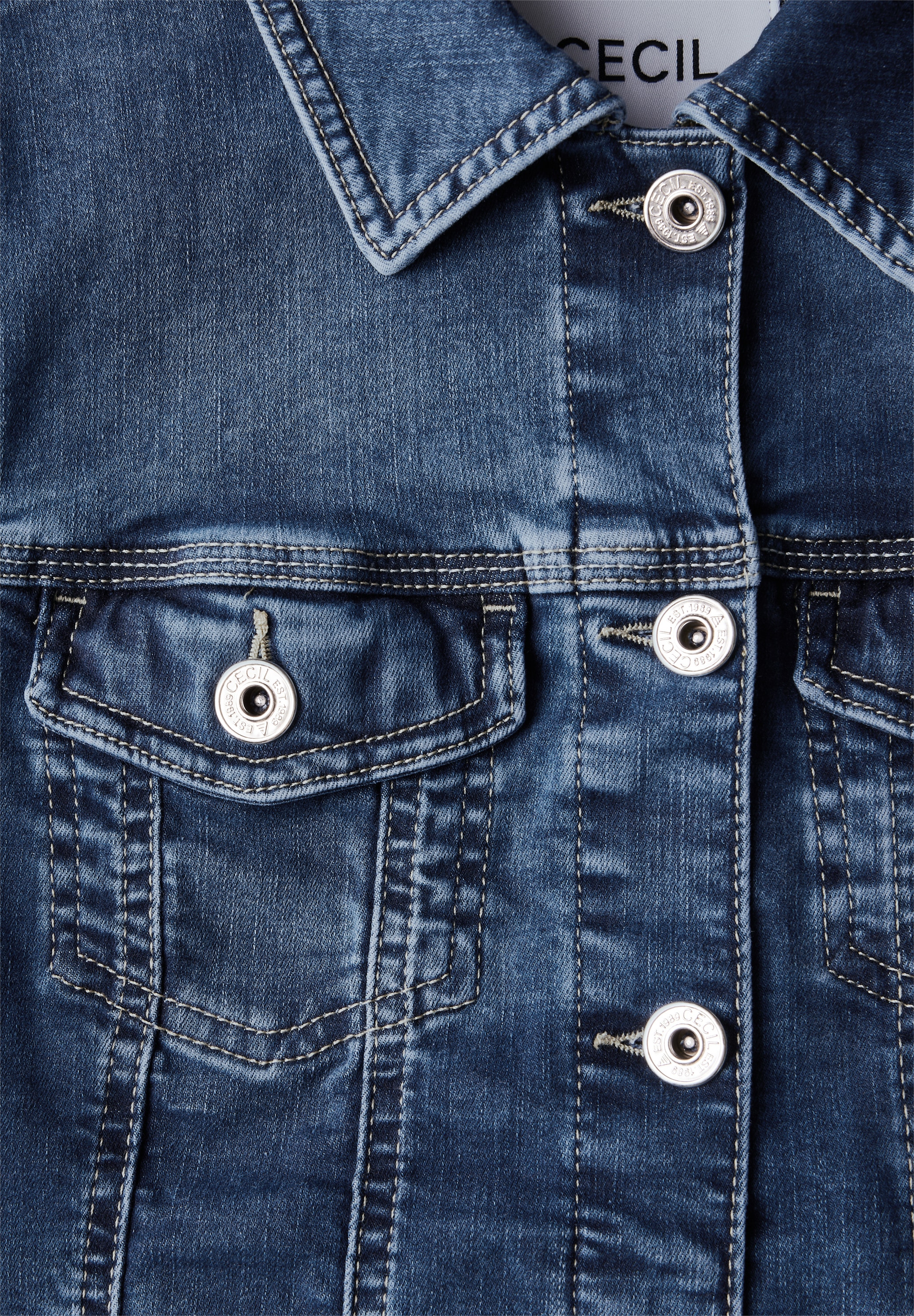 Cecil Jeansjacke, mit Brust Taschen