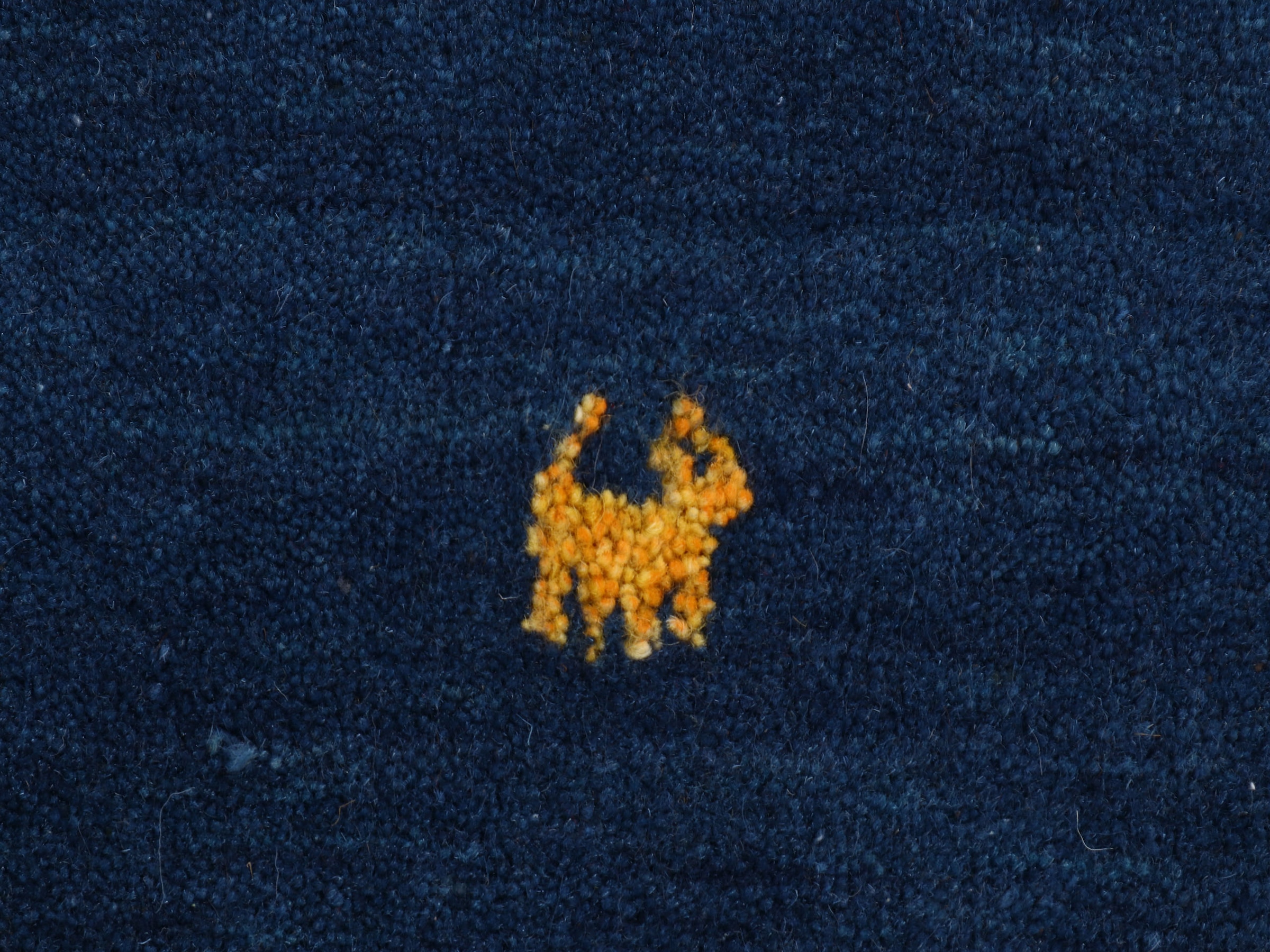 carpetfine Wollteppich »Gabbeh-Uni« quadratisch 15 mm Höhe reine Wolle, handgewebt, Gabbeh Loom Tiermotiv, Sonderform Quadrat