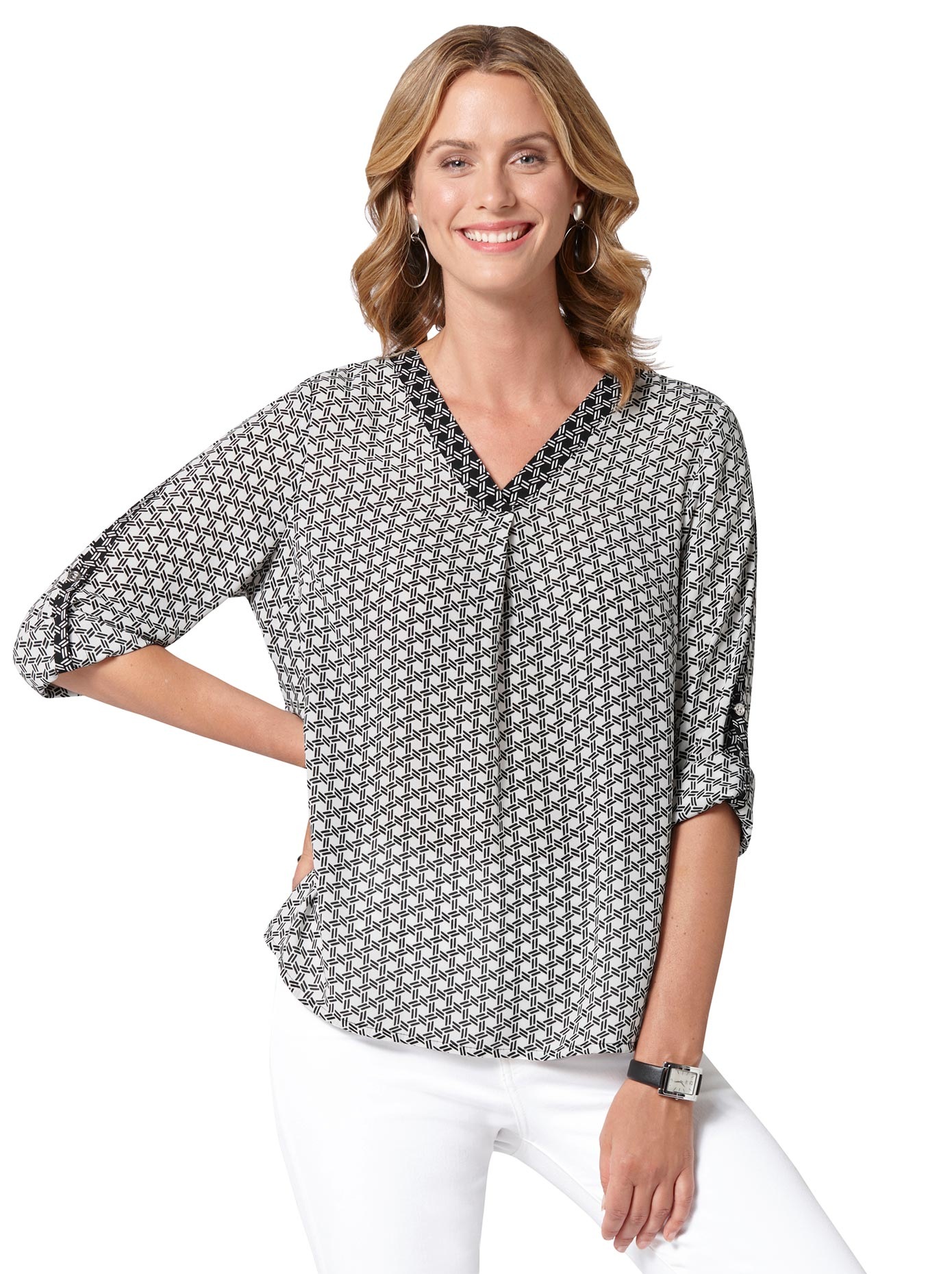 Bluse in trageangenehmer Crêpe-Qualität