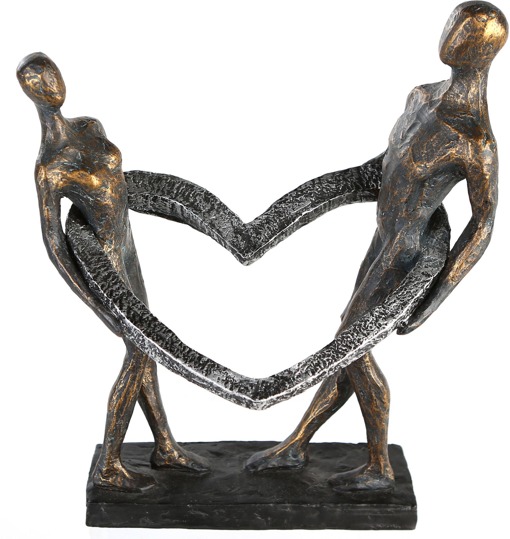 Casablanca by Gilde Dekofigur »Skulptur Connected«, Dekoobjekt, Höhe 31 cm,  mit Spruchanhänger, Wohnzimmer acheter confortablement