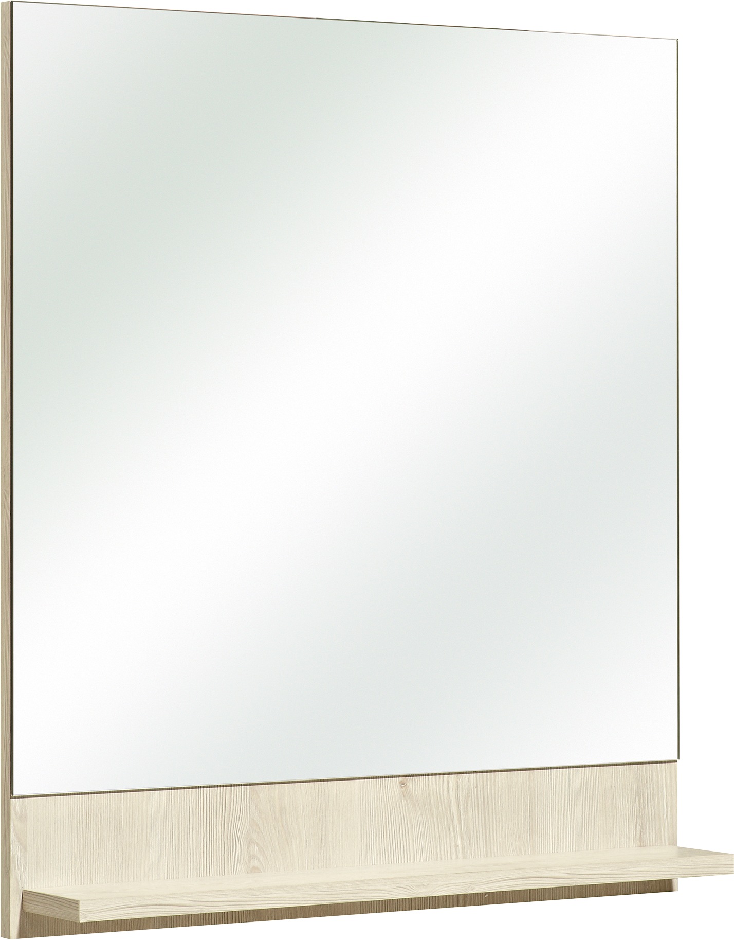 Image of Saphir Wandspiegel "Quickset 350 Flächenspiegel mit Ablage, 60 cm breit, 68 cm hoch" Pinie Ida hell Nachbildung, Badezimmer-Wandspiegel