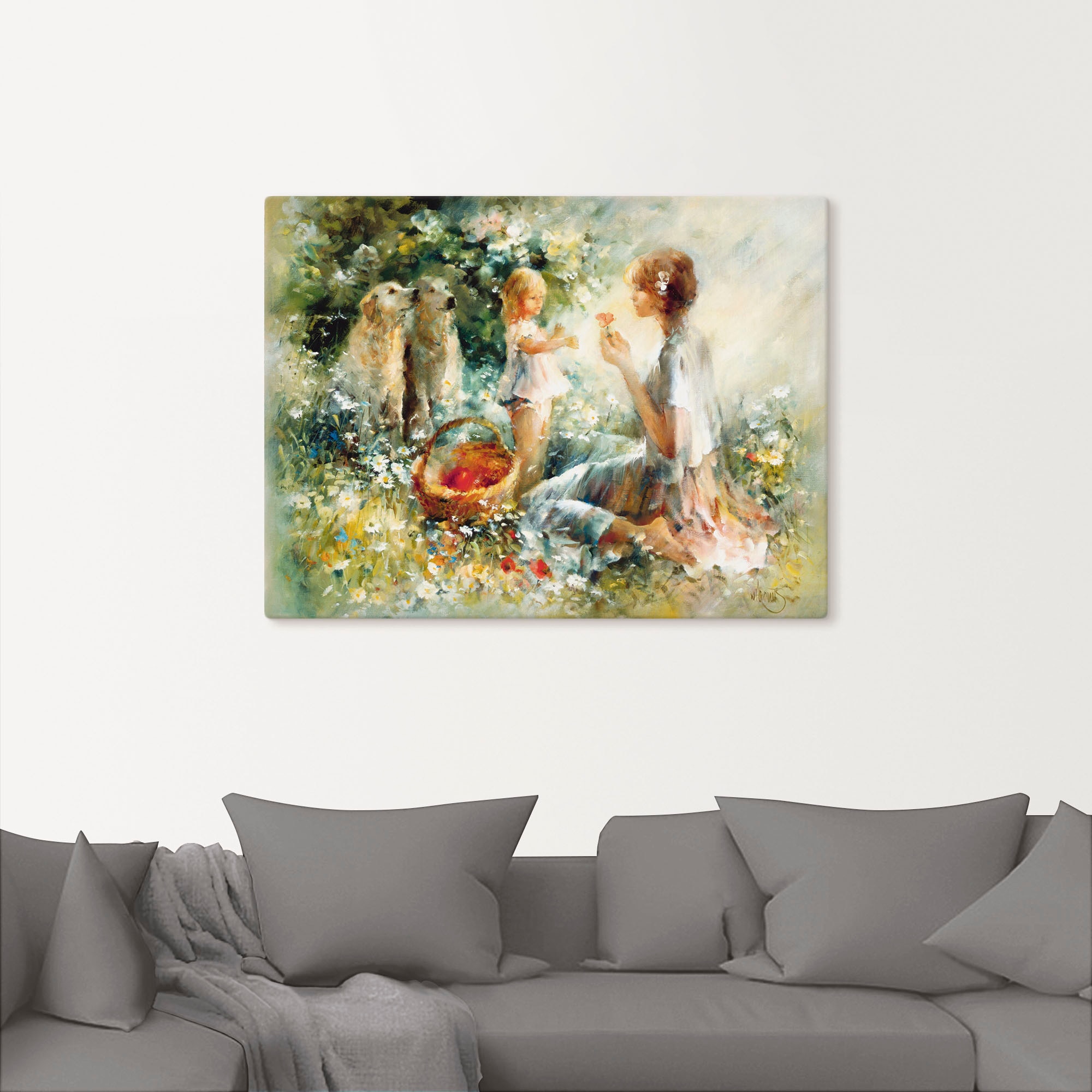Artland Wandbild »Picknick«, Gruppen & Familien, (1 St.), als Leinwandbild, Poster, Wandaufkleber in verschied. Grössen