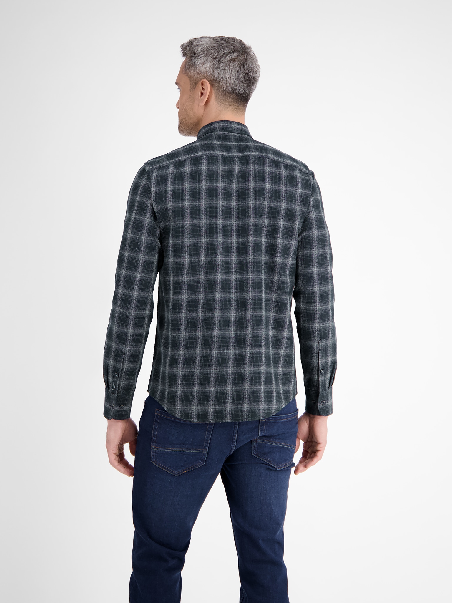 LERROS Chemise à carreaux langarm, mit Knopfleiste