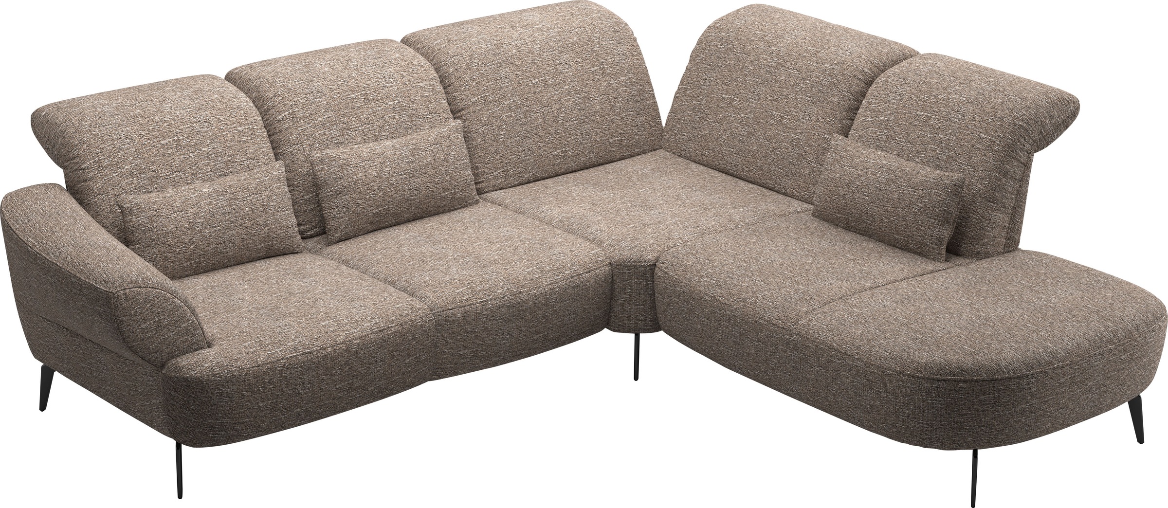 sit&more Ecksofa »Dance, L-Form, inkl. Sitztiefenverstellung«, inkl. Click&Seat, optional mit Kopfteilverstellung