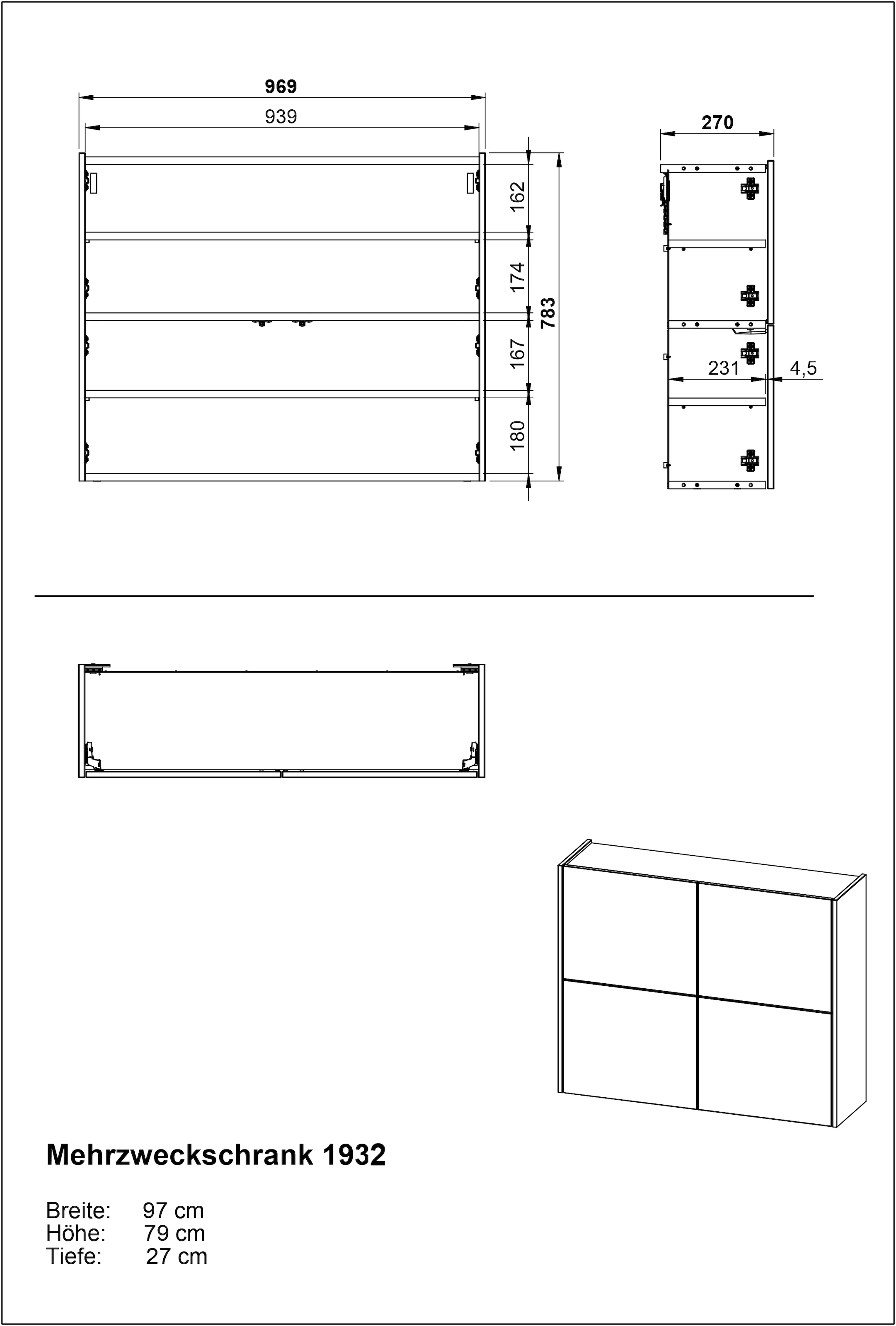 GERMANIA Garderoben-Set »GW-Binetto« 2 Stk. tlg.