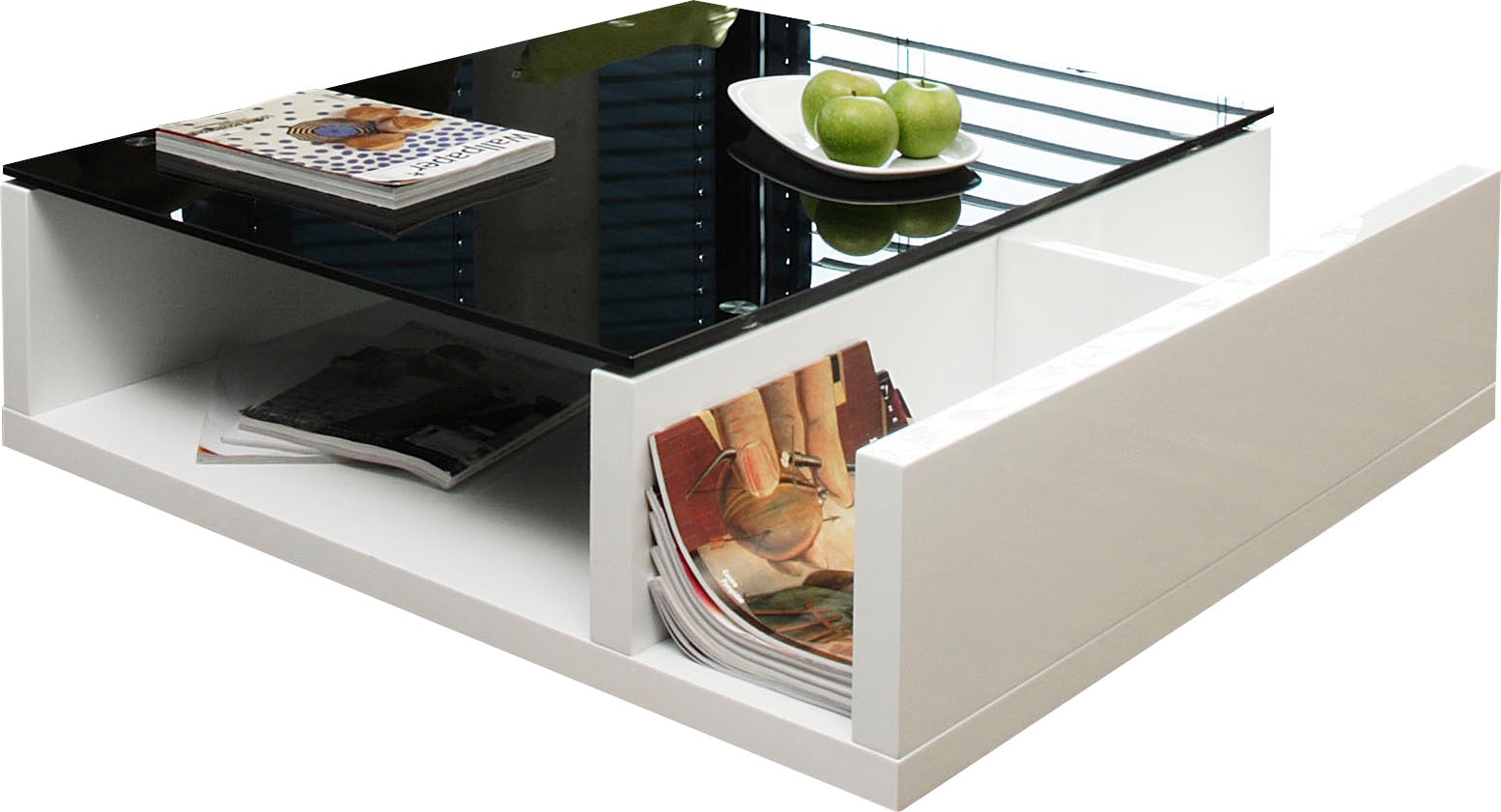 Image of SalesFever Couchtisch "Eleganter Wohnzimmertisch" Praktisch mit integriertem Seiten-Magazinfach